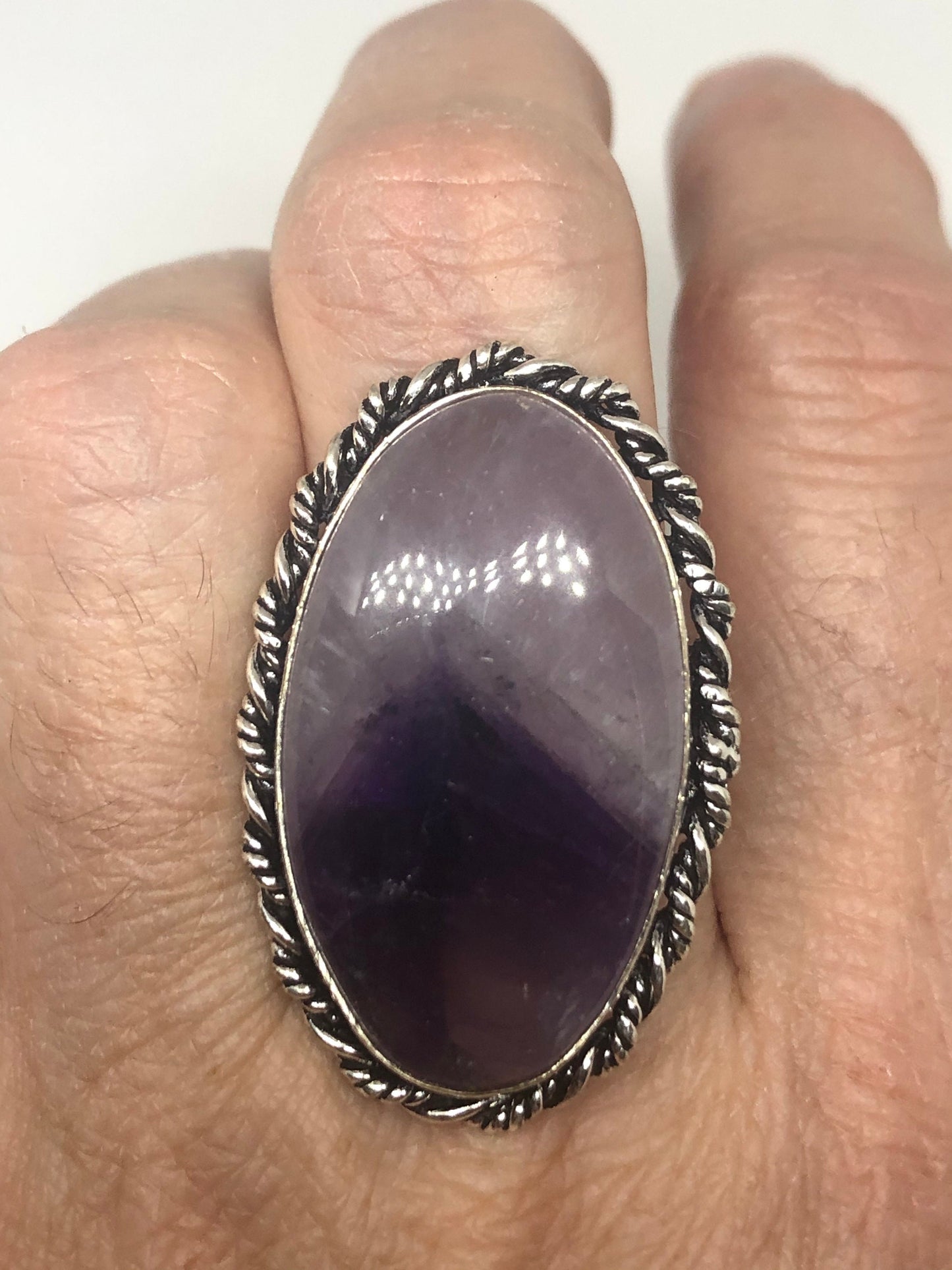 Vintage Purple Genuine Amethyst Ring Size 7