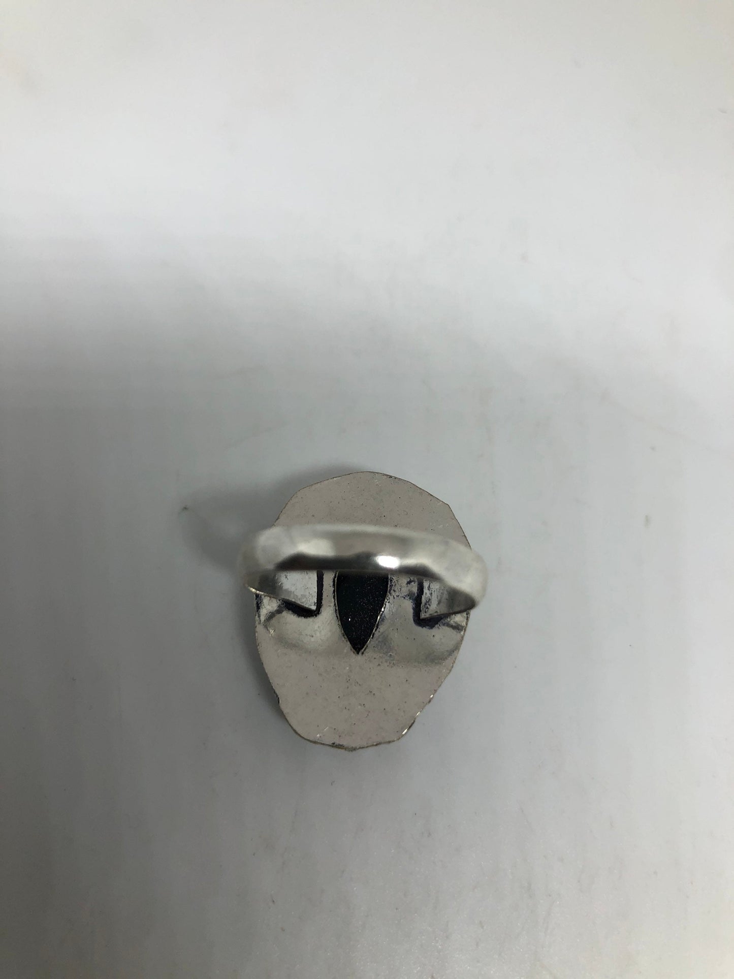 Vintage Black Sandstone Cocktail Ring