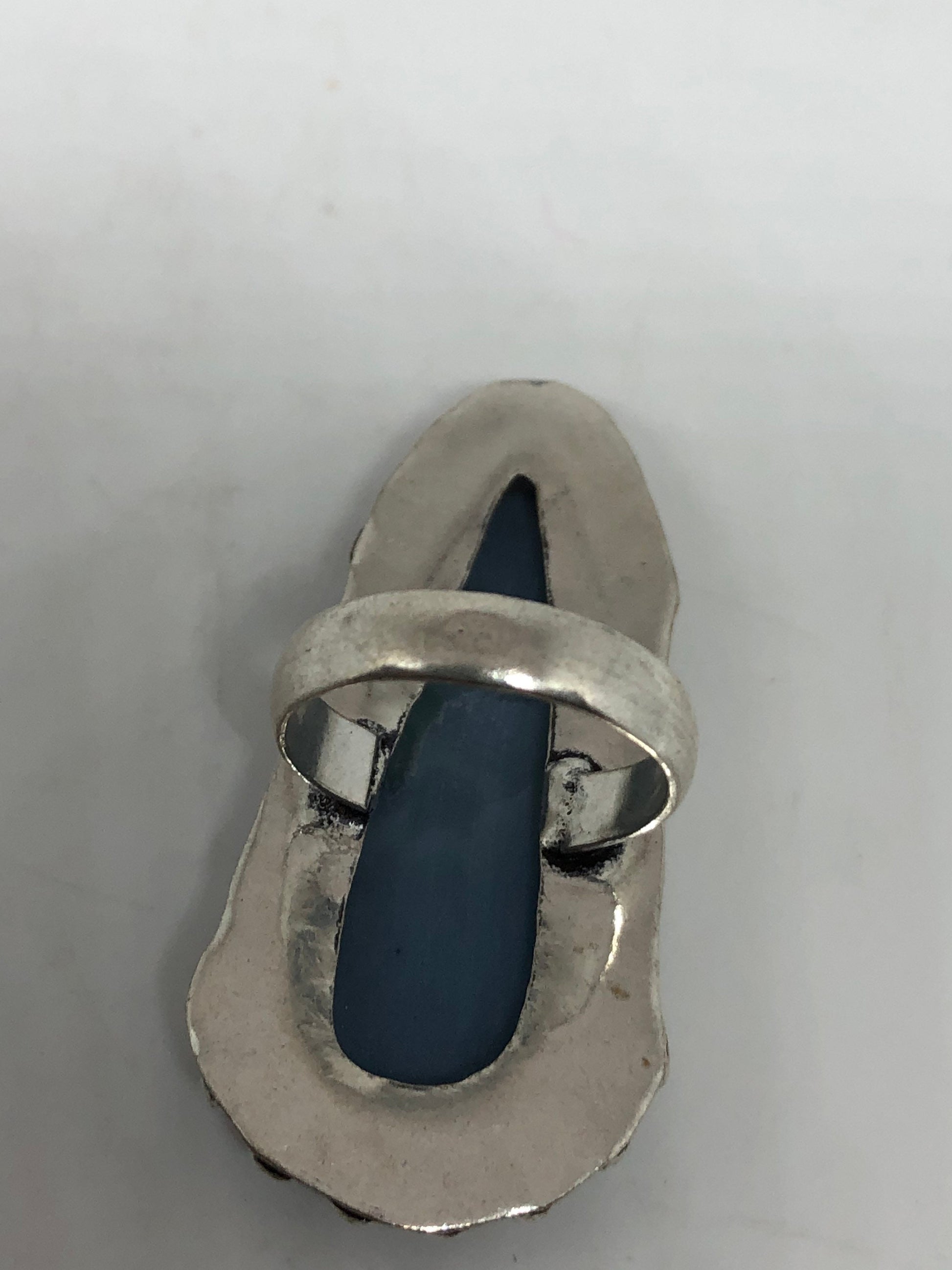 Vintage Blue Onyx Ring Cocktail Size 6