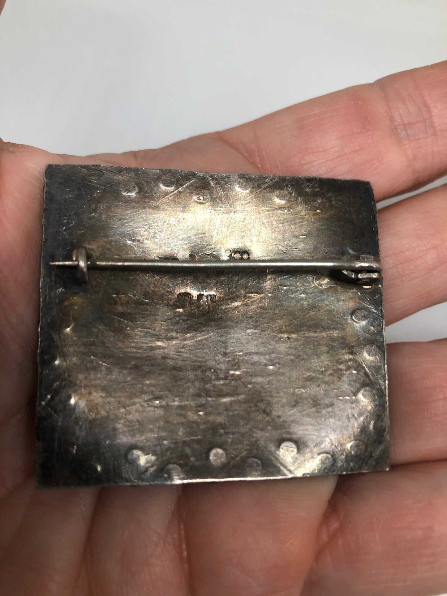 Vintage Hand Made Peruvian 925 Sterling Silver Brooch Pin
