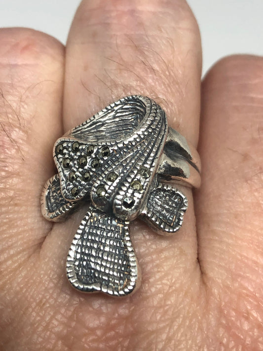 Vintage Marcasite Ring 925 Sterling Silver