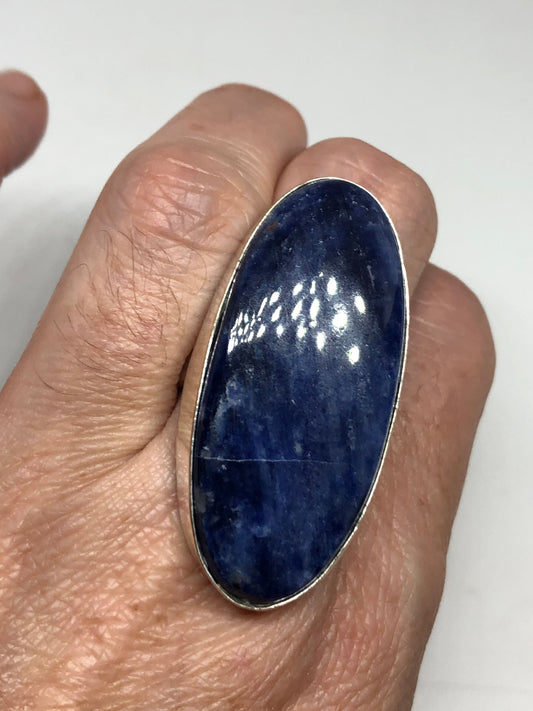 Vintage Blue Genuine Lapis Lazuli Cocktail Ring