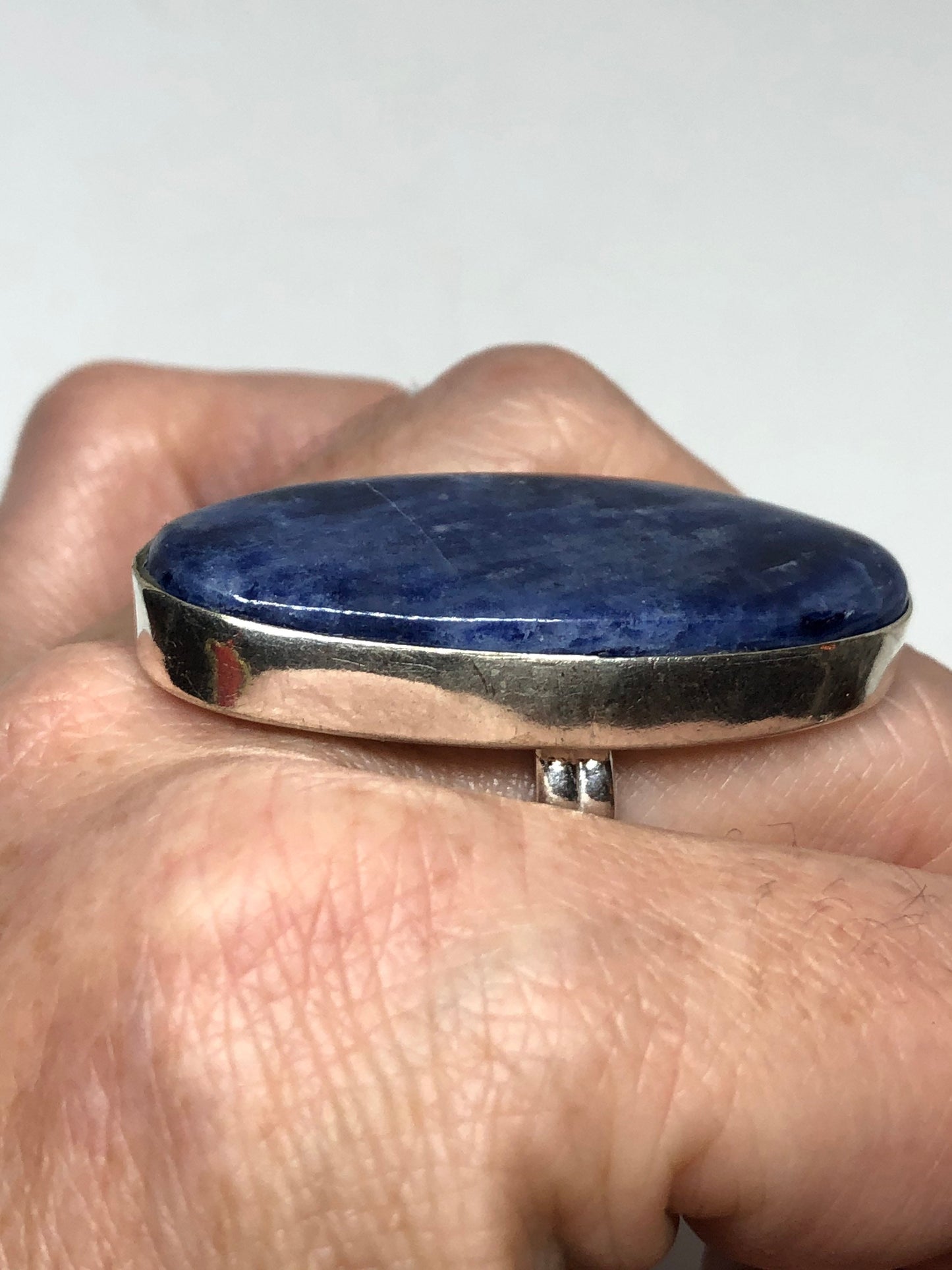 Vintage Blue Genuine Lapis Lazuli Cocktail Ring