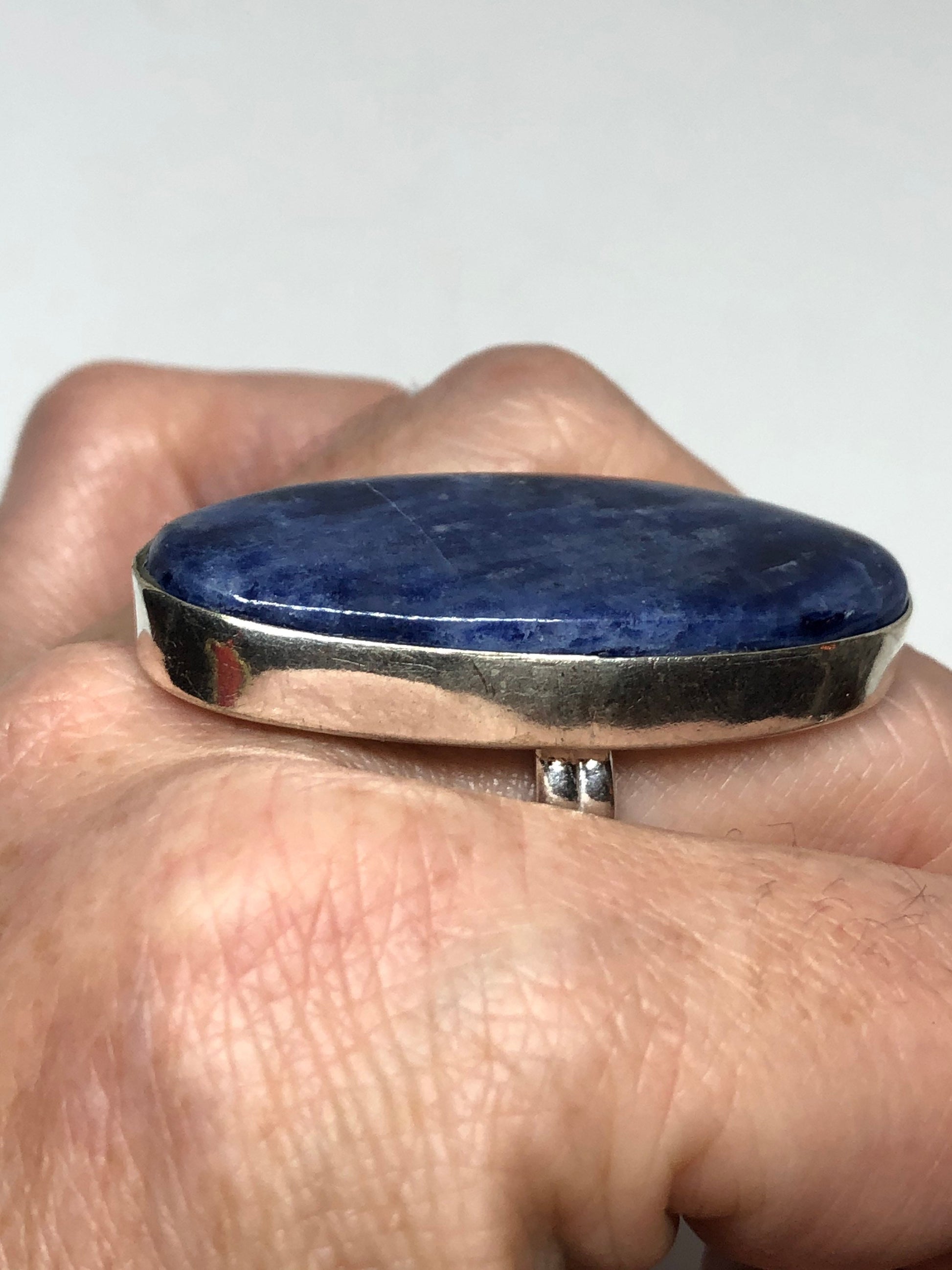 Vintage Blue Genuine Lapis Lazuli Cocktail Ring