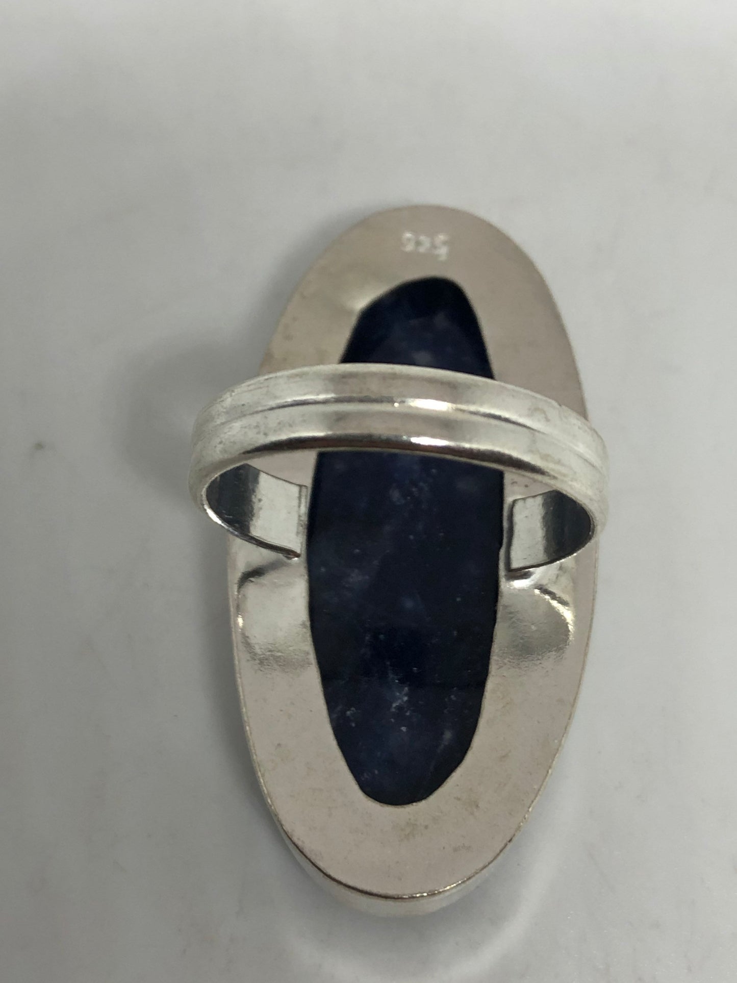 Vintage Blue Genuine Lapis Lazuli Cocktail Ring