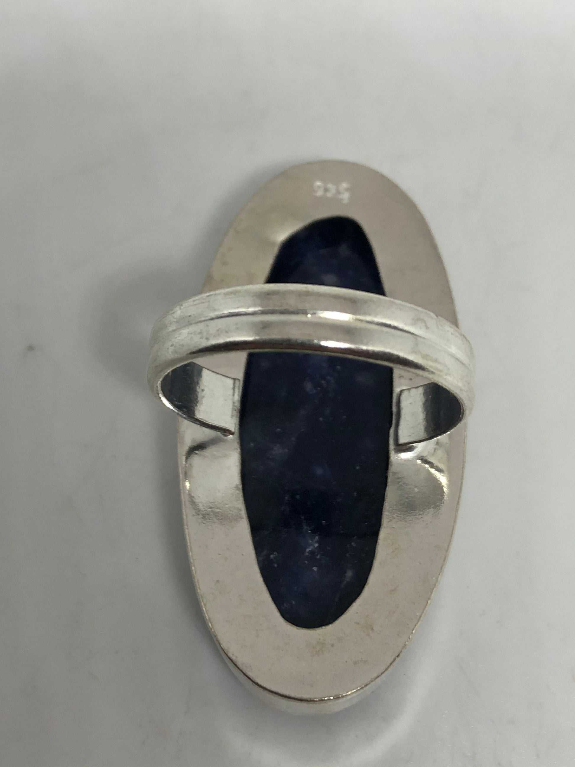 Vintage Blue Genuine Lapis Lazuli Cocktail Ring