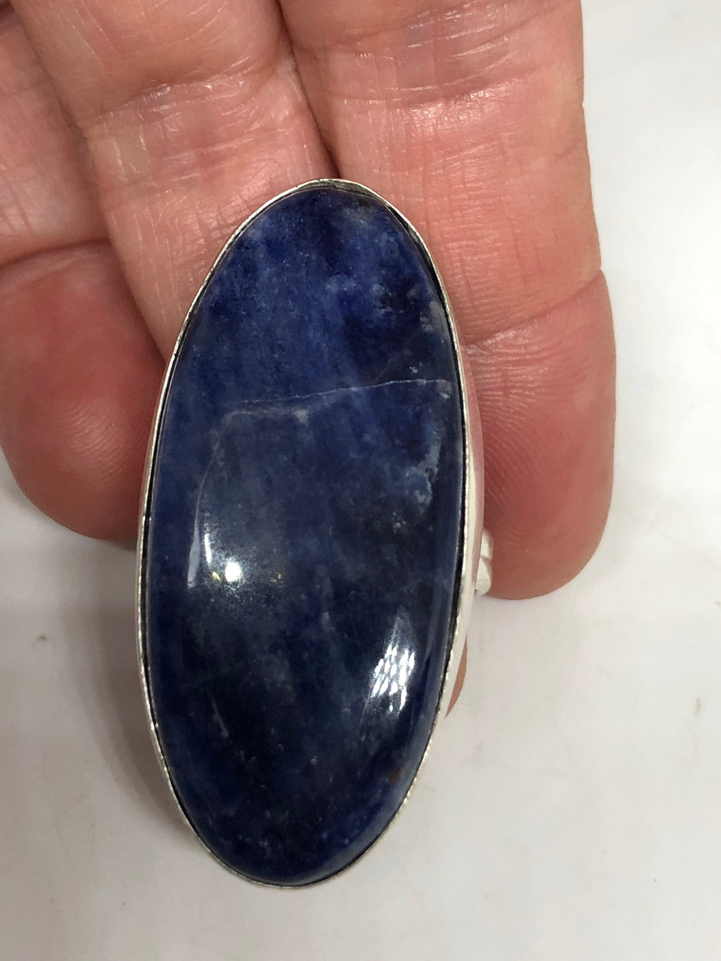 Vintage Blue Genuine Lapis Lazuli Cocktail Ring