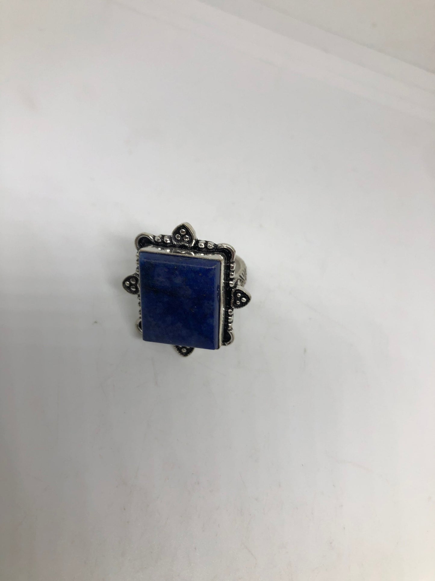 Vintage Blue Genuine Lapis Lazuli Cocktail Ring