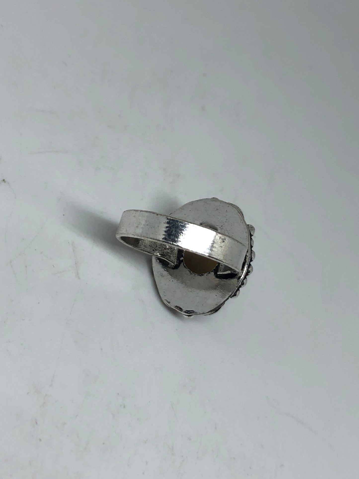 Vintage Bronze Moonstone Cocktail Statement Ring Size 7