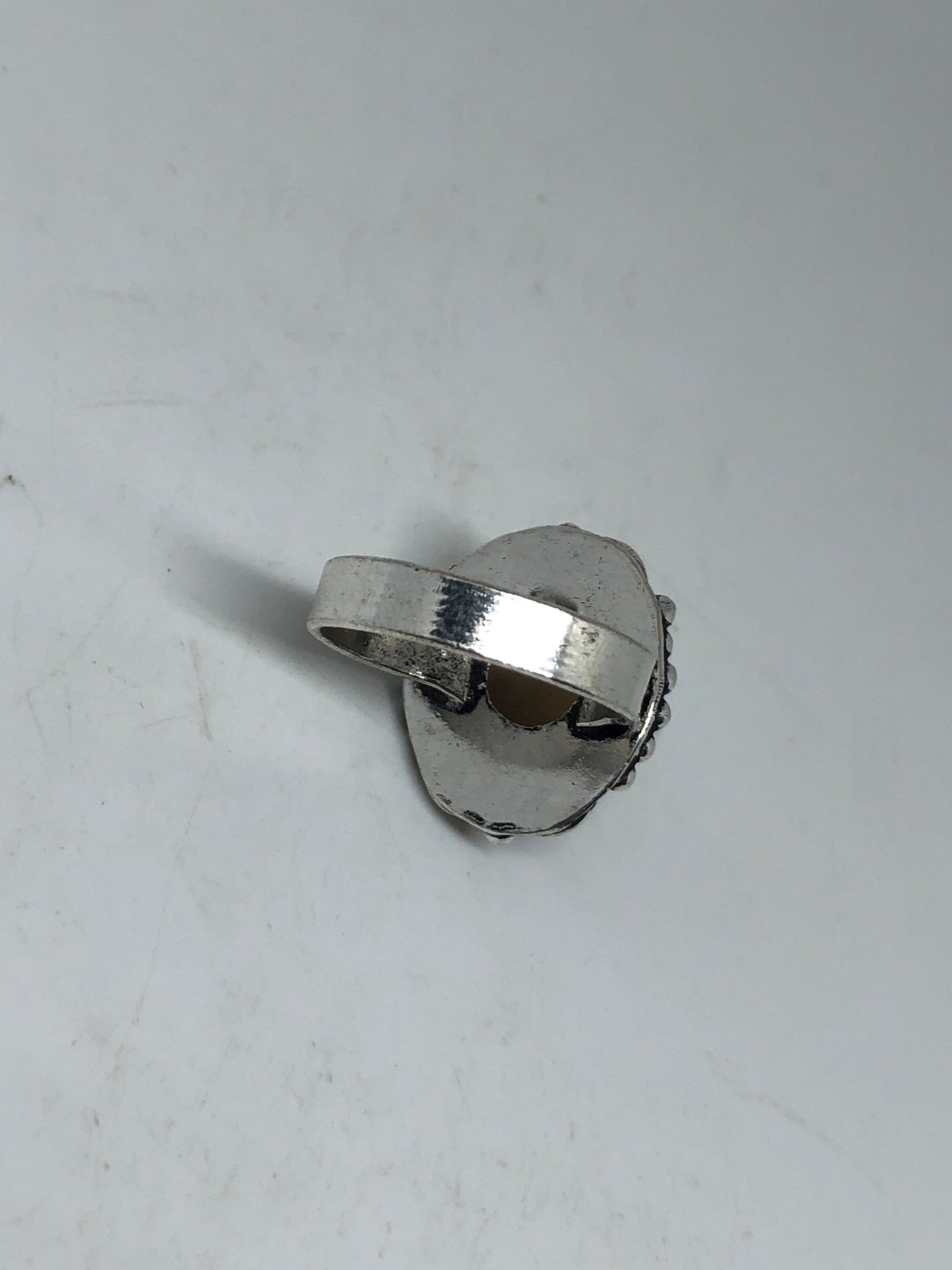 Vintage Bronze Moonstone Cocktail Statement Ring Size 7