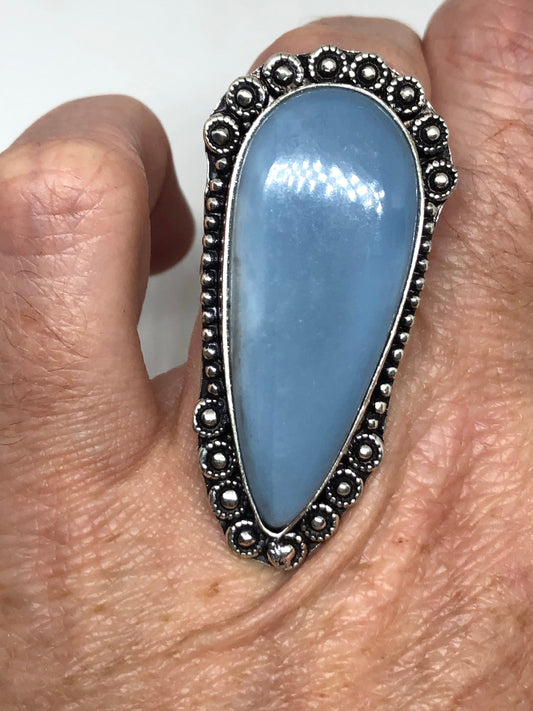 Vintage Blue Onyx Ring Cocktail Size 6