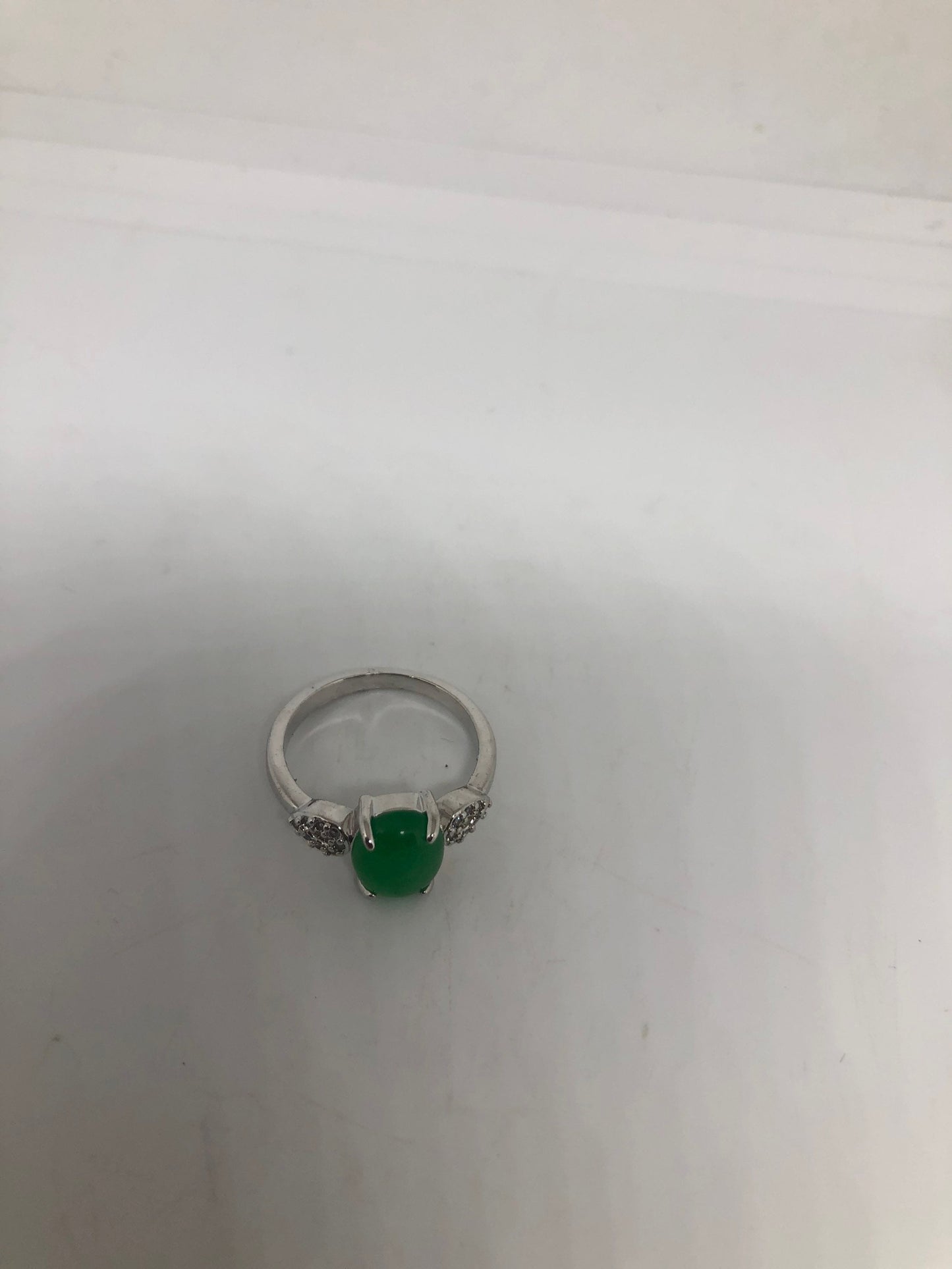 Vintage Lucky Green Nephrite Jade Ring