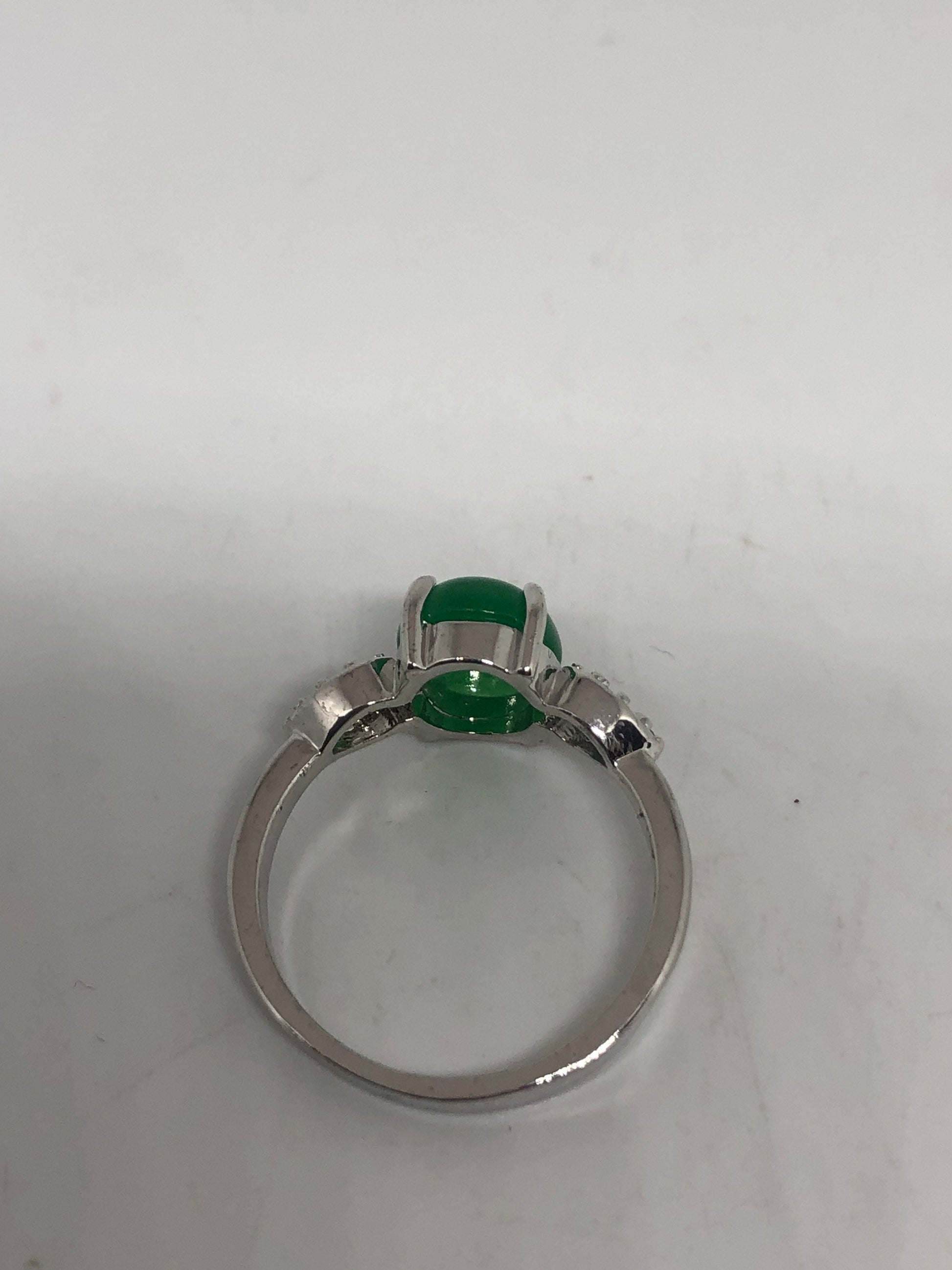 Vintage Lucky Green Nephrite Jade Ring