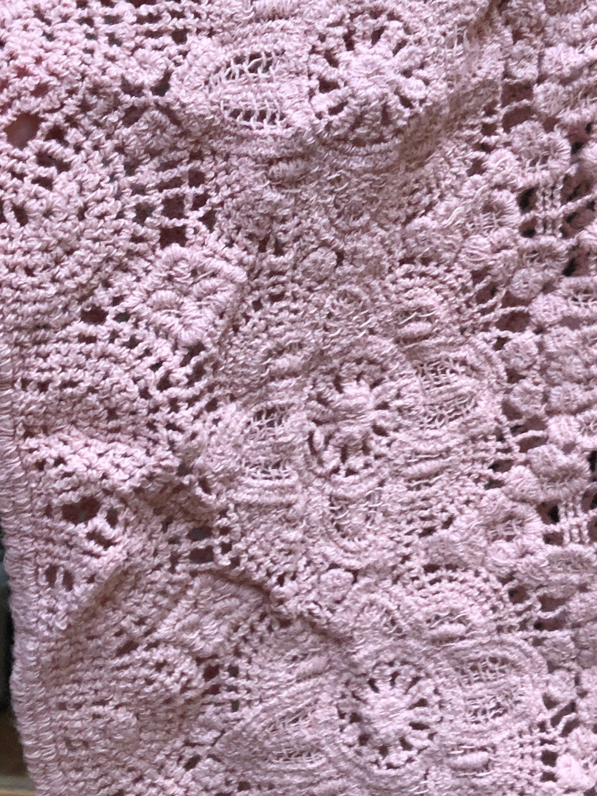 Vintage Style Pink Lace Embroidered kimono jacket