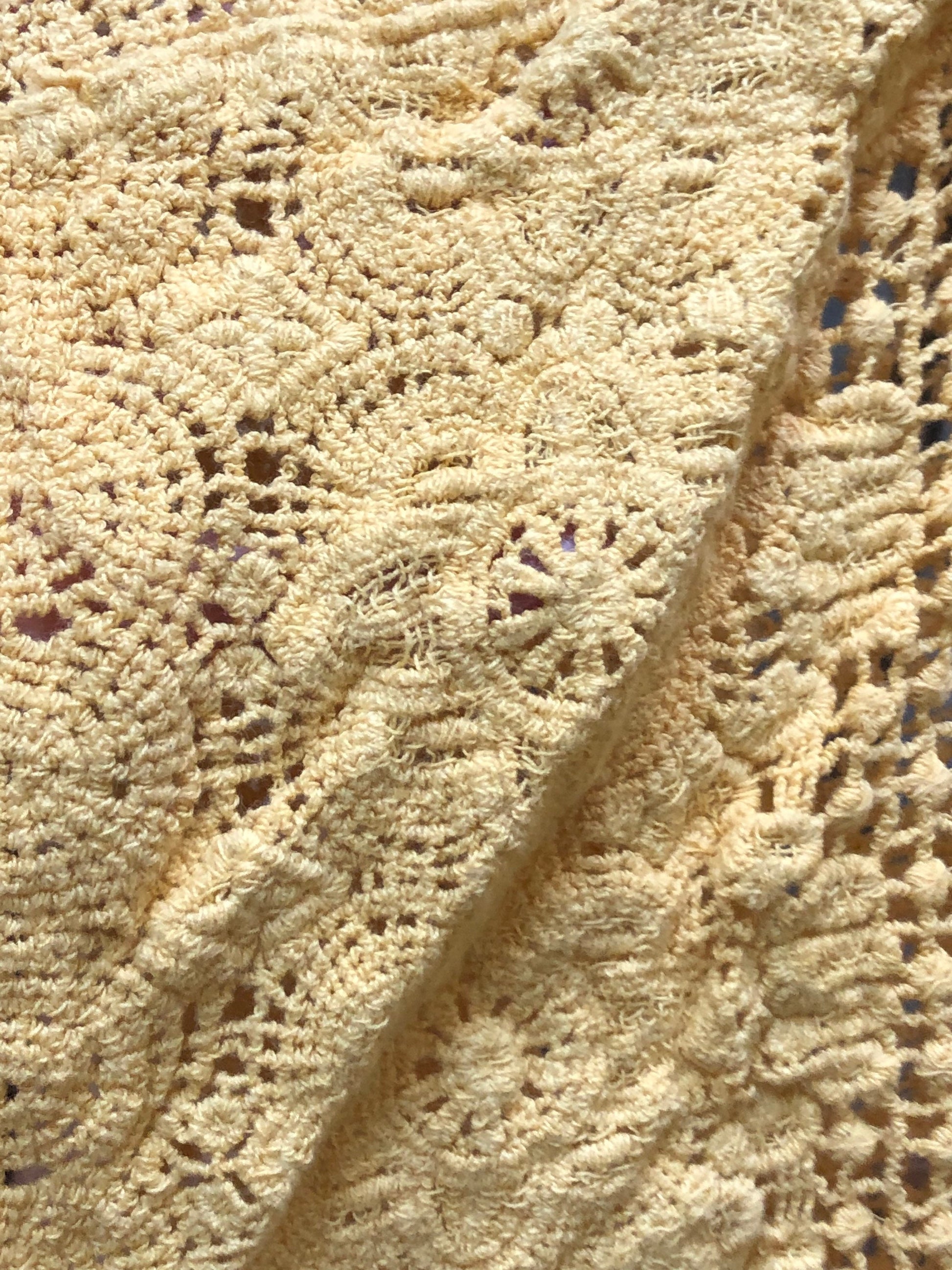 Vintage Style Yellow Lace Embroidered kimono jacket