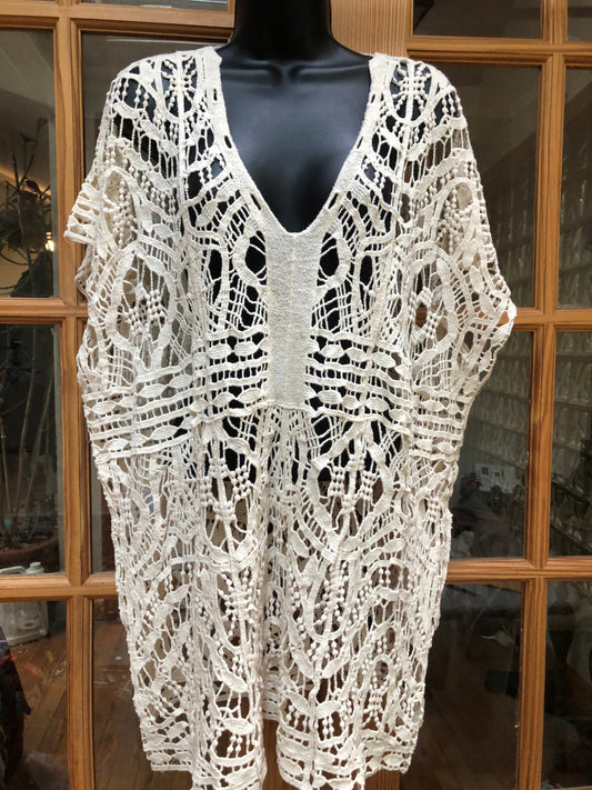 Vintage Style Ivory Lace Embroidered kimono jacket