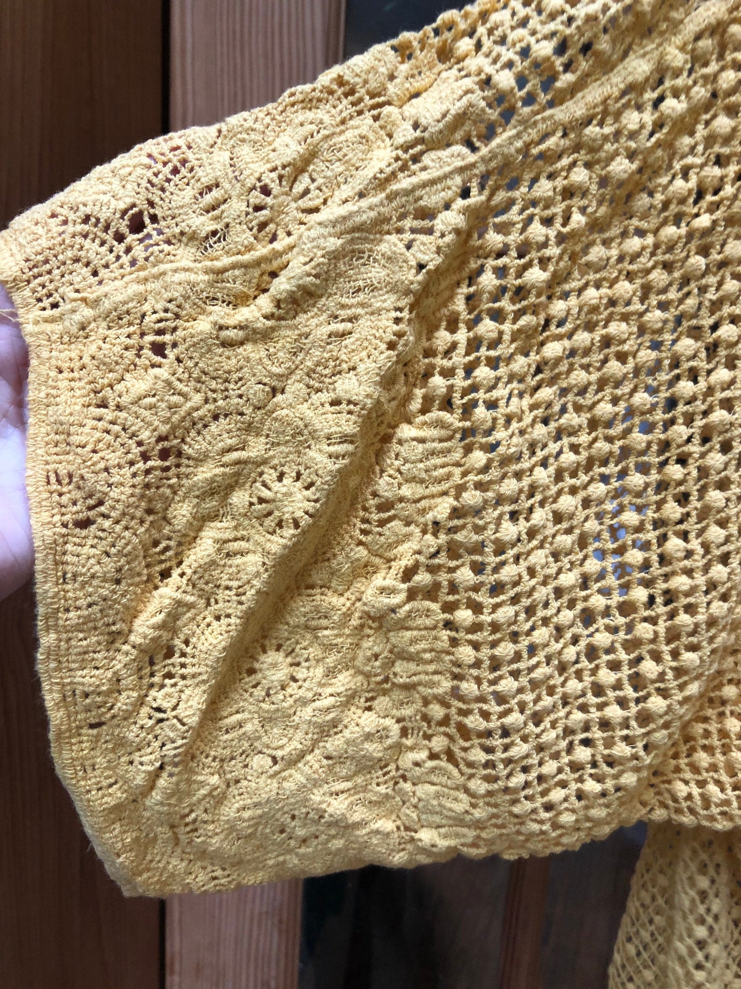 Vintage Style Yellow Lace Embroidered kimono jacket