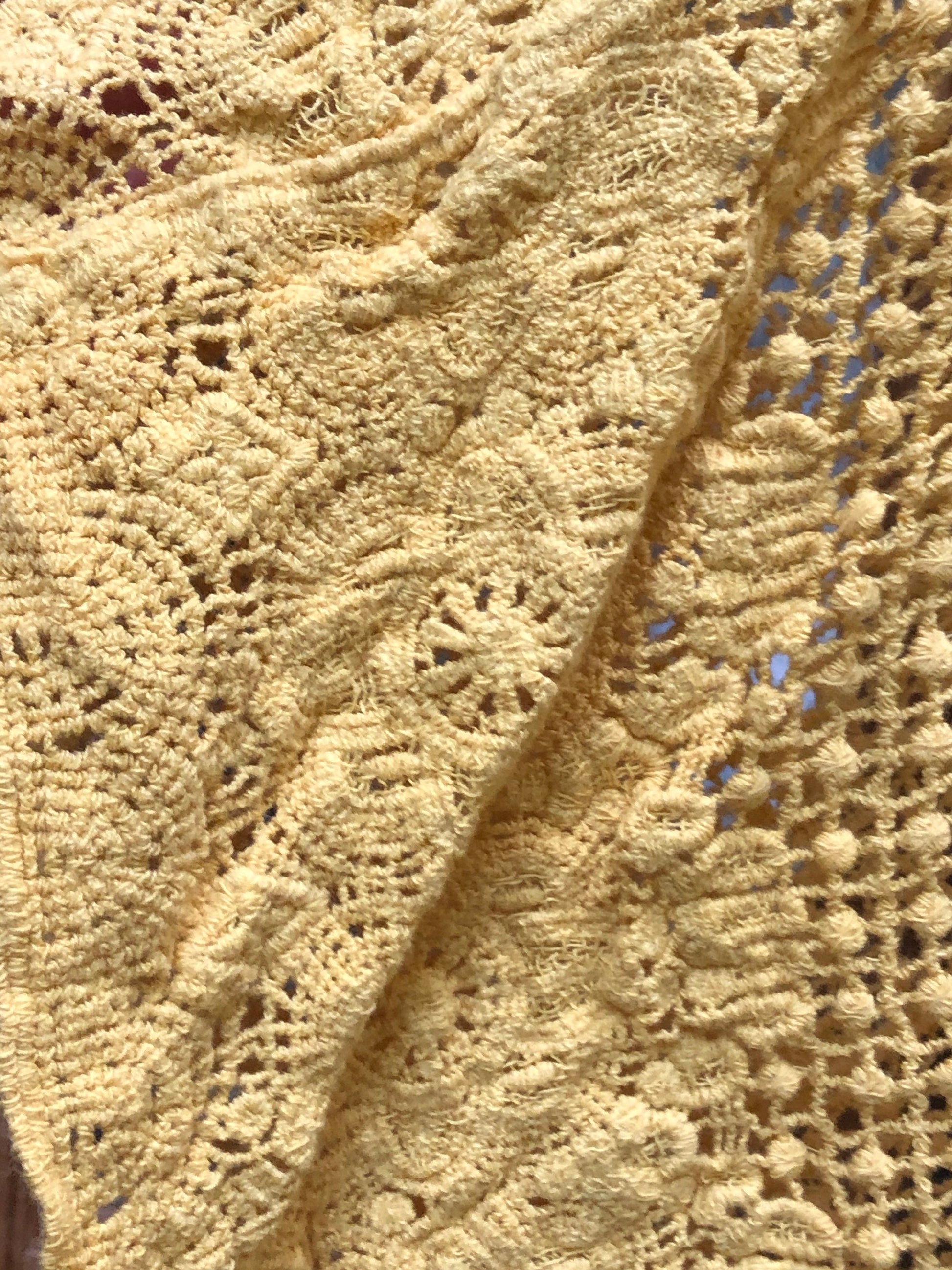 Vintage Style Yellow Lace Embroidered kimono jacket