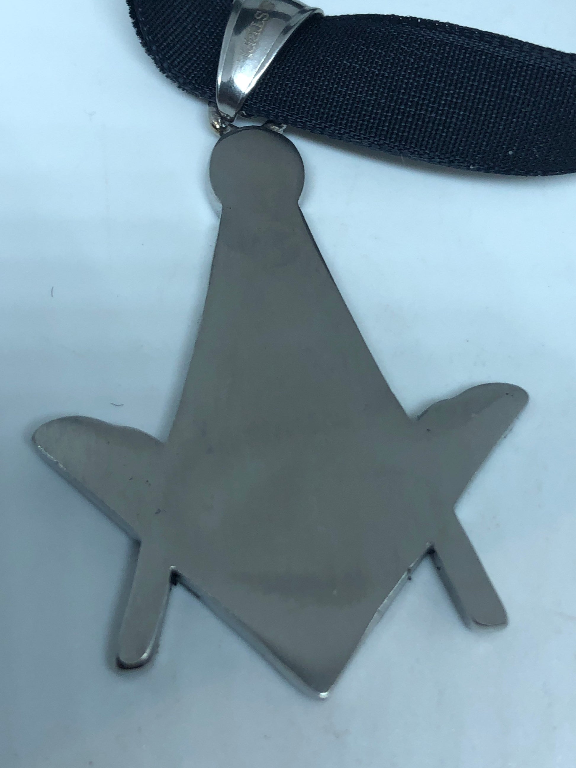 Vintage Stainless Steel Free Mason Pendant Necklace