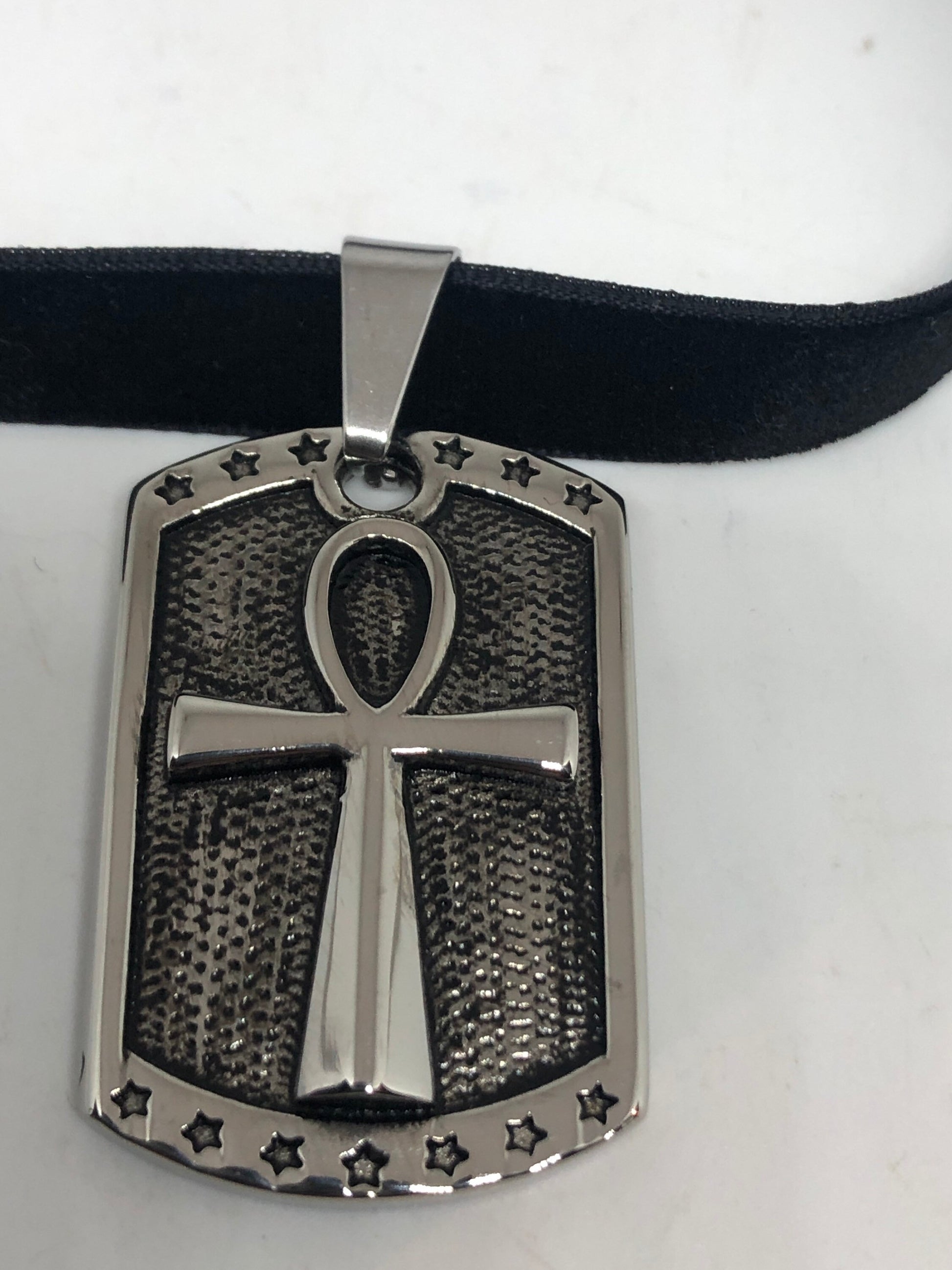Vintage Stainless Steel Ankh Pendant Necklace