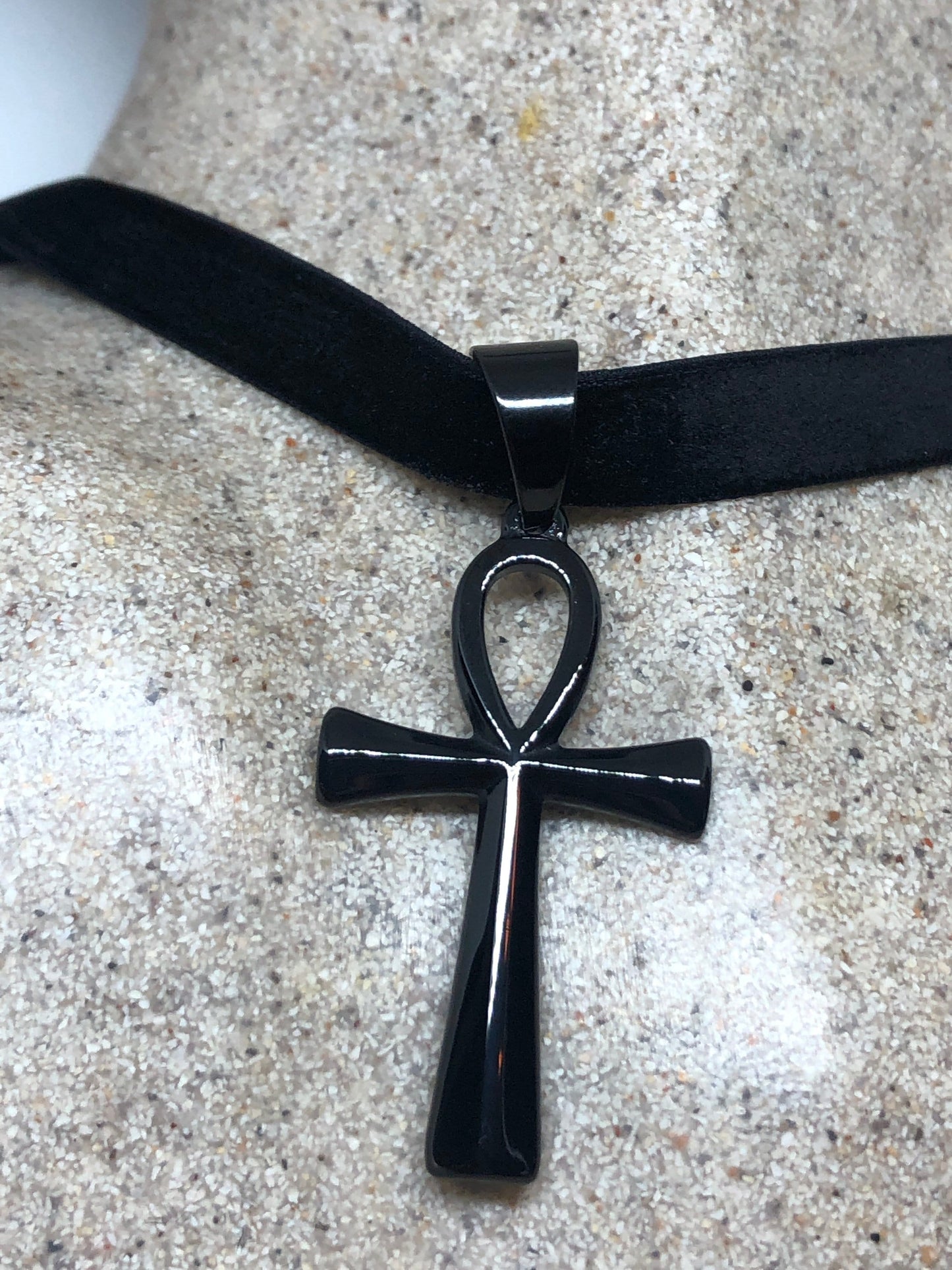 Egyptian Ankh Pendant Choker