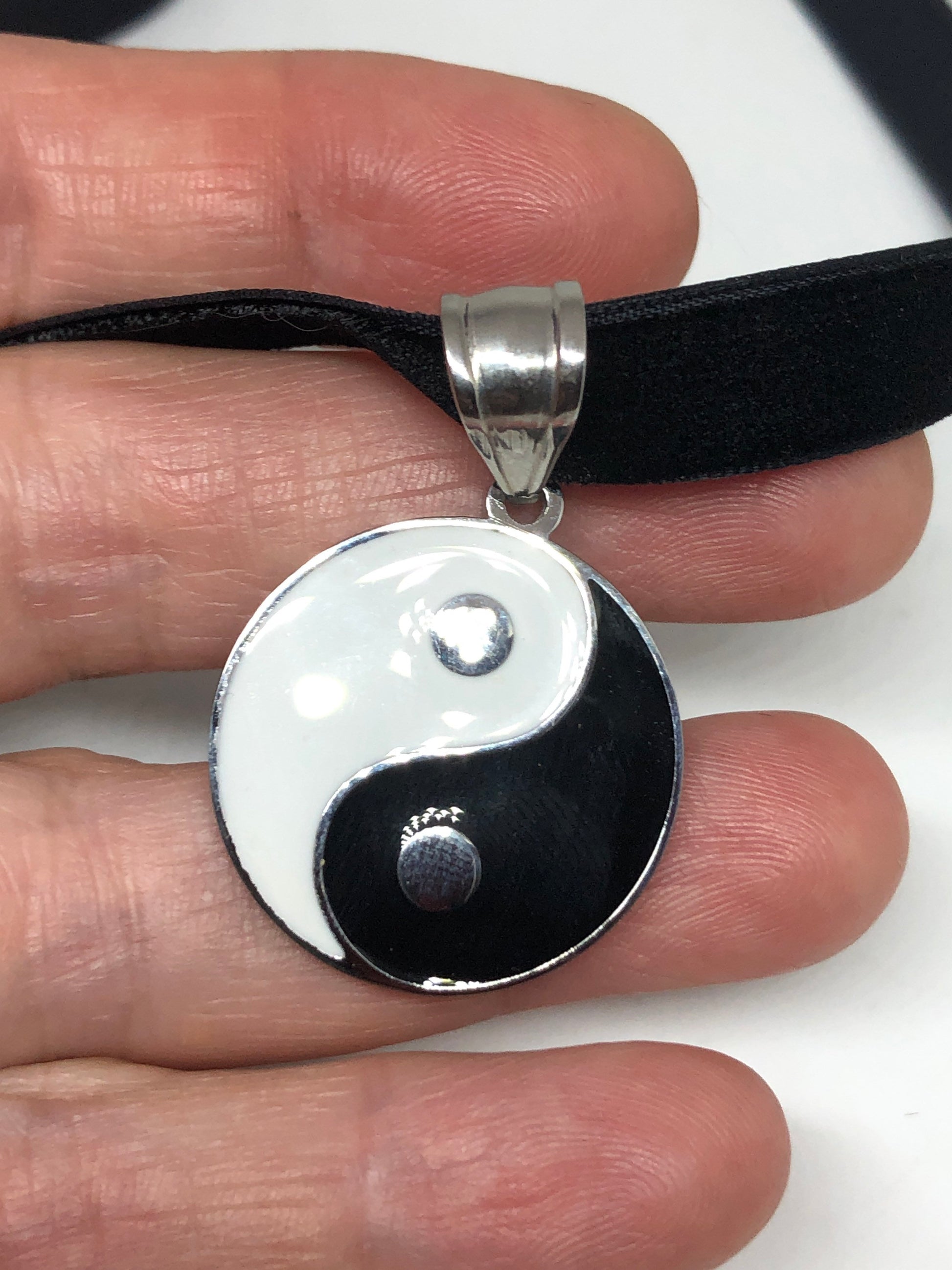 Vintage Yin Yang Stainless Steel Gothic Pendant Necklace
