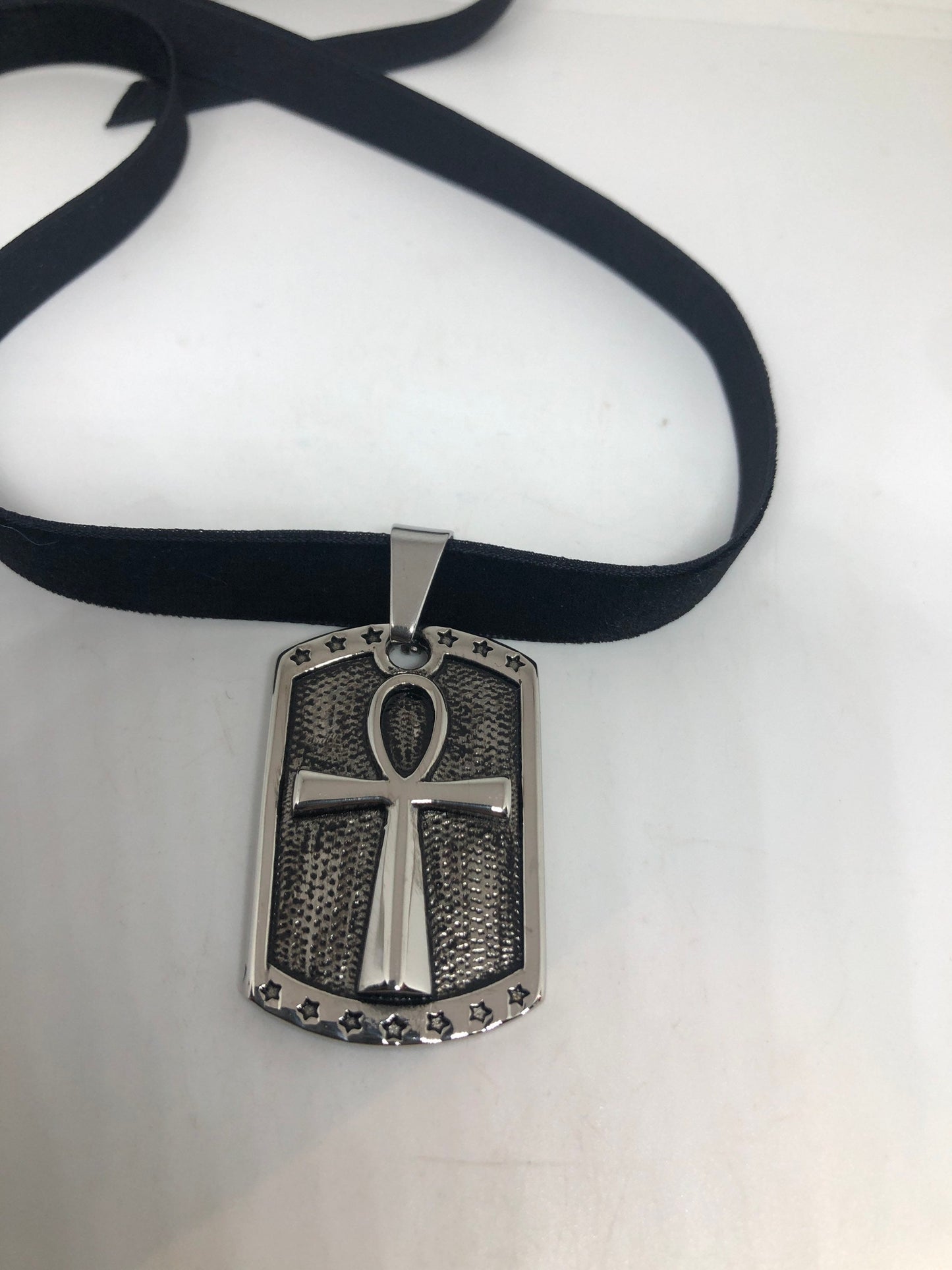 Vintage Stainless Steel Ankh Pendant Necklace