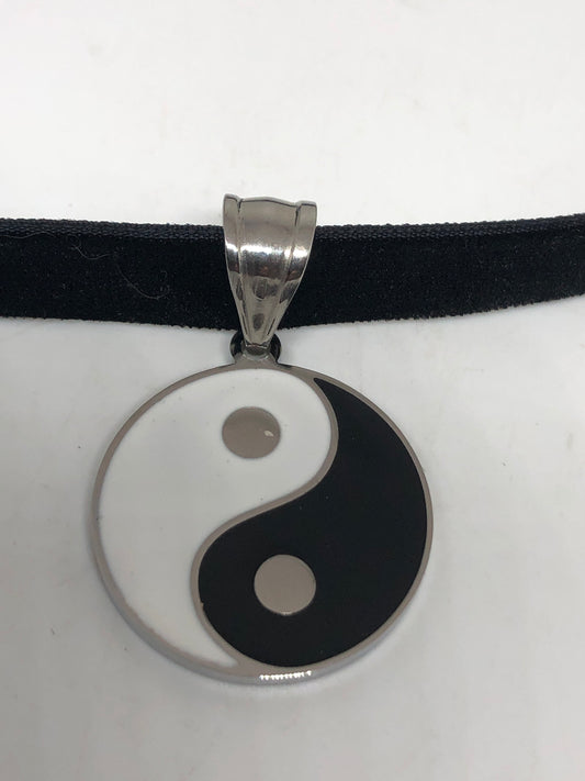 Vintage Yin Yang Stainless Steel Gothic Pendant Necklace