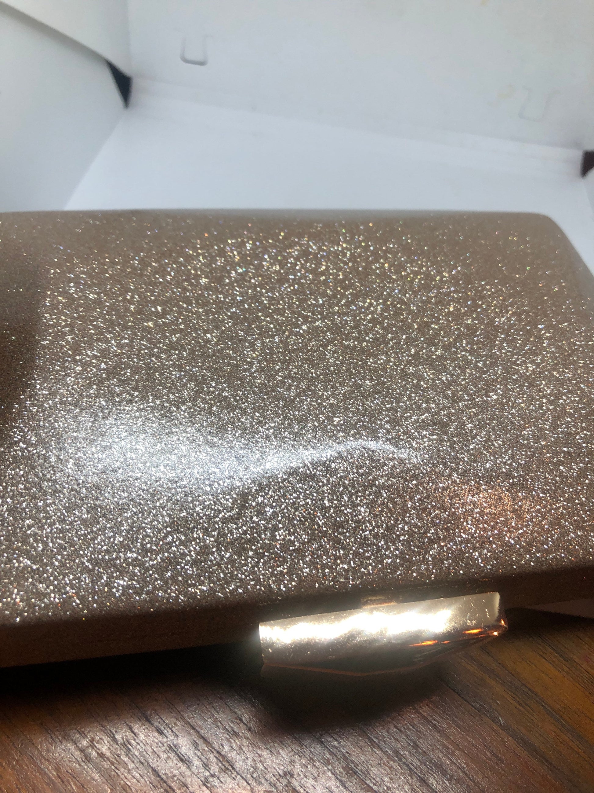 Vintage Gold glitter evening Bag clutch