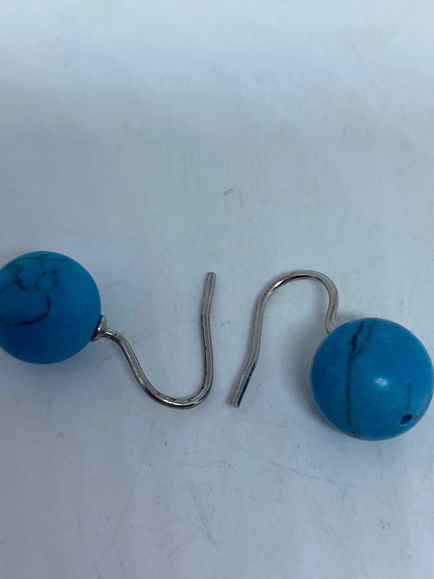 Vintage Sterling Silver Blue turquoise Earrings