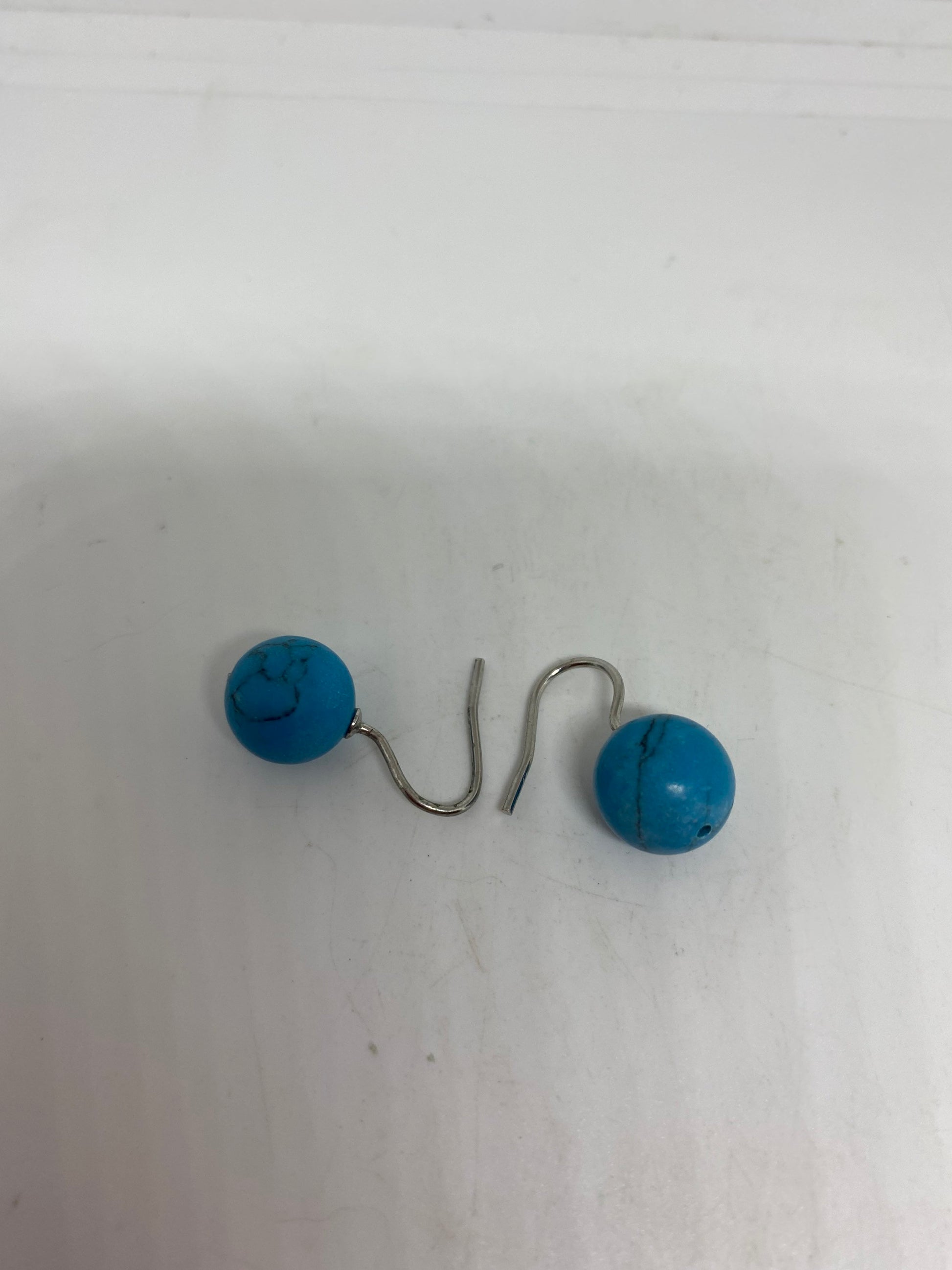 Vintage Sterling Silver Blue turquoise Earrings