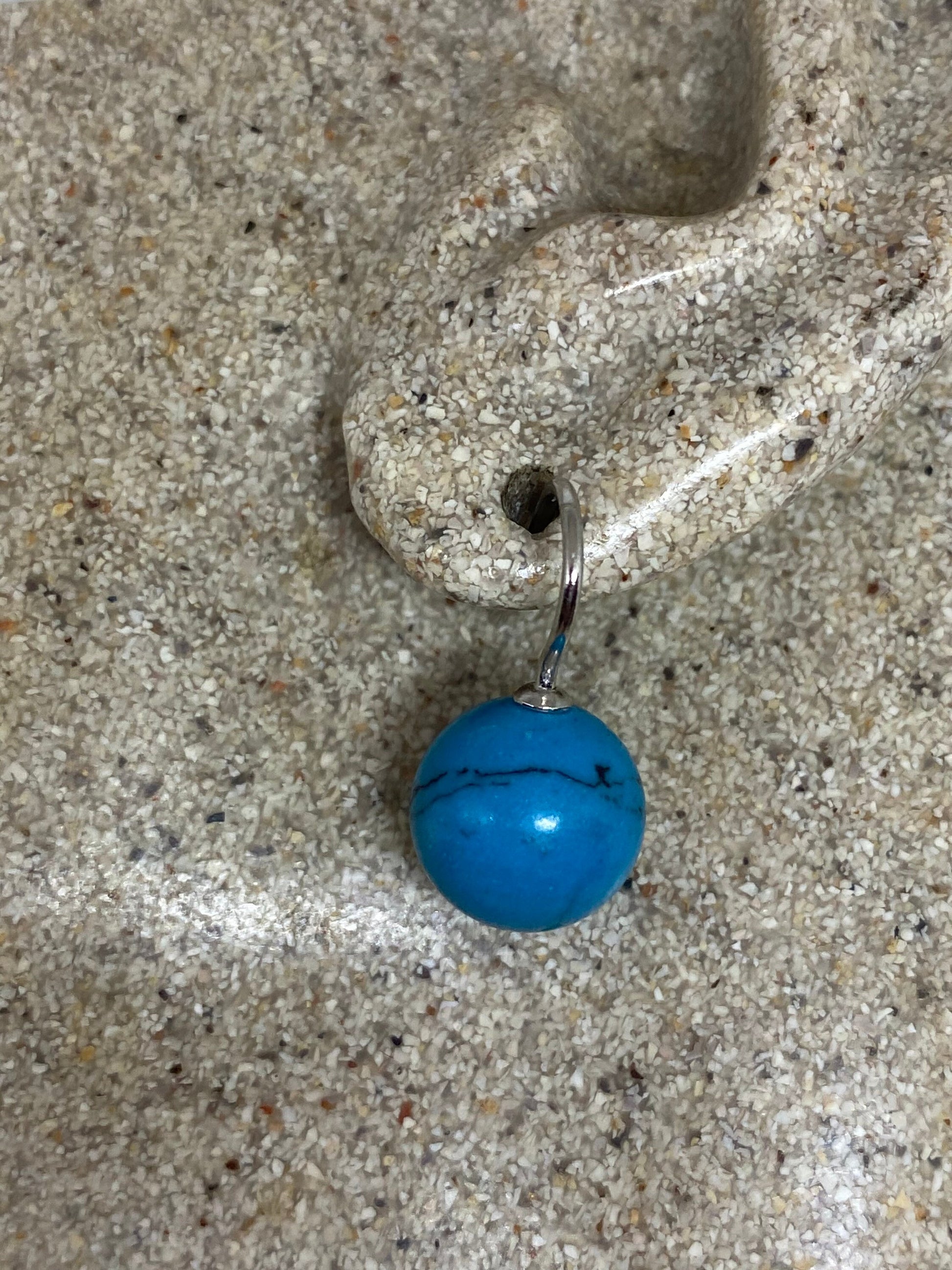 Vintage Sterling Silver Blue turquoise Earrings