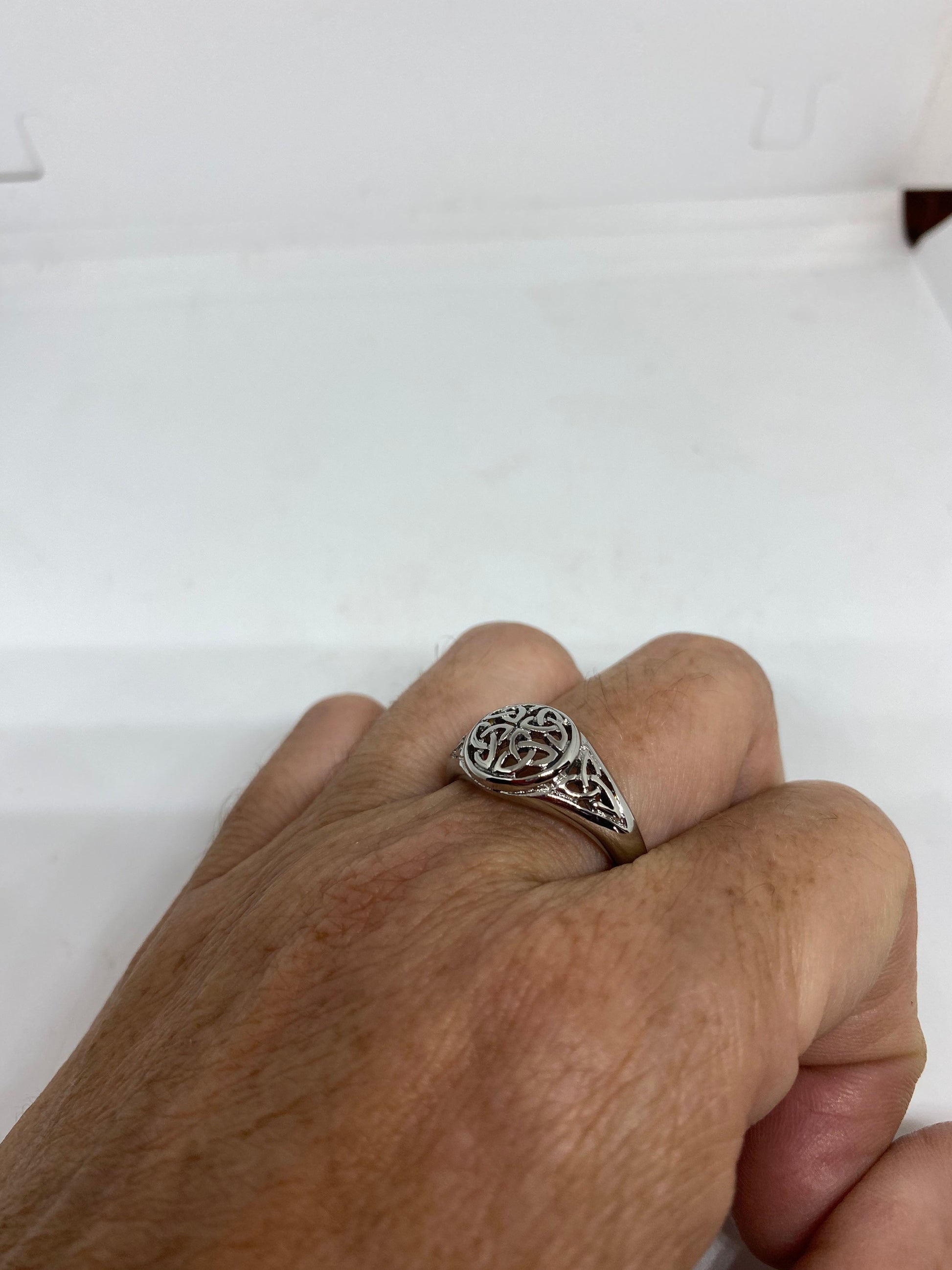 Vintage Celtic Knot stainless steel Band Ring