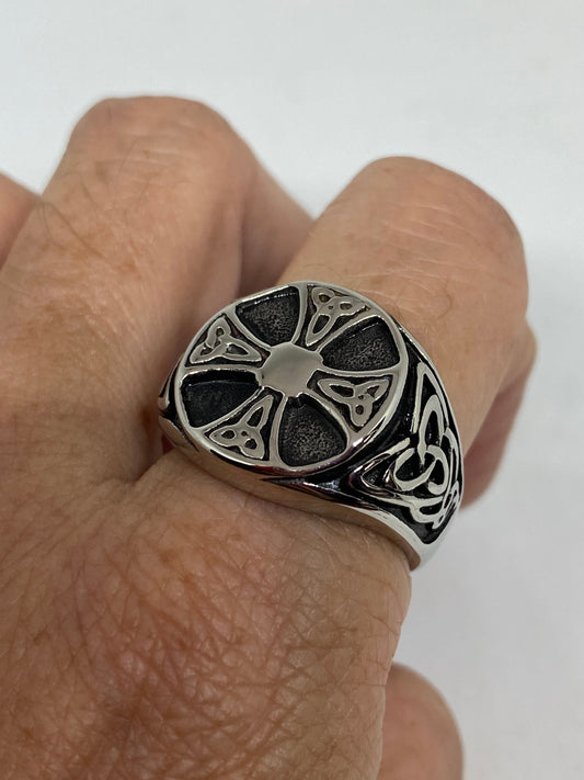 Vintage Celtic Knot stainless steel Band Ring