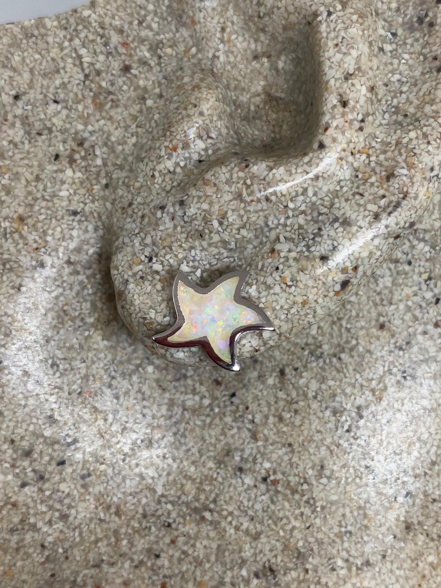 Vintage Opal Earrings 925 Sterling Silver Stud Button