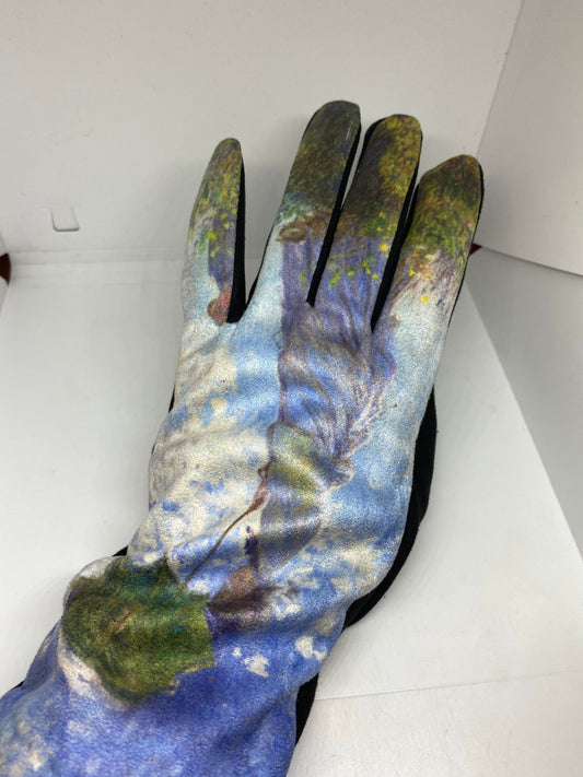 Vintage Style Impressionist Ultraseude Fleece Gloves