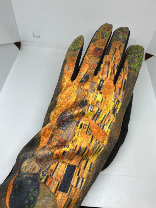 Vintage Style Impressionist Ultraseude Fleece Gloves