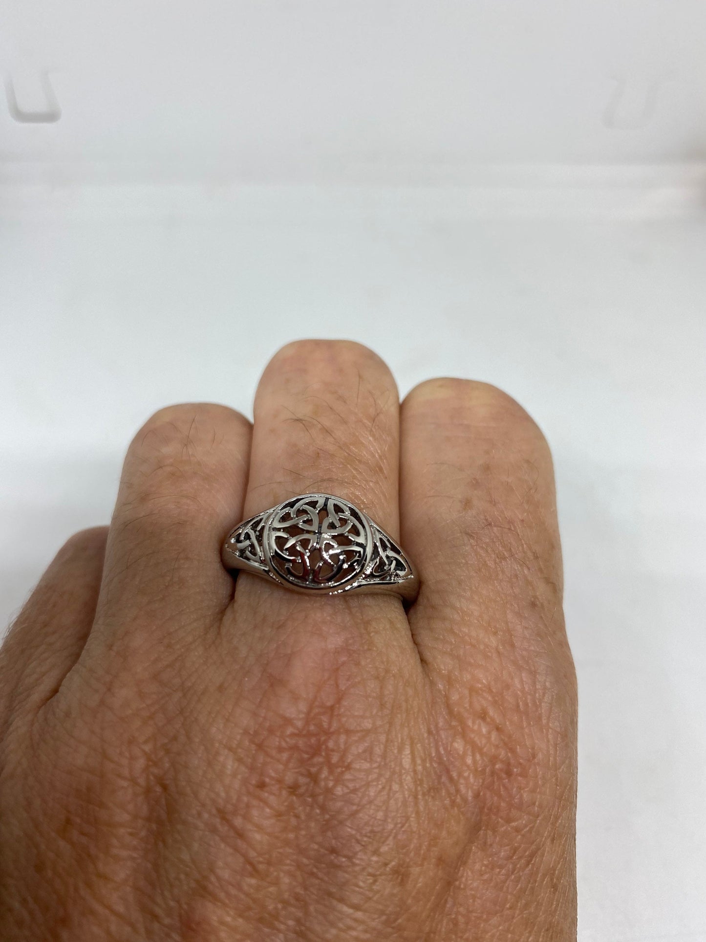 Vintage Celtic Knot stainless steel Band Ring