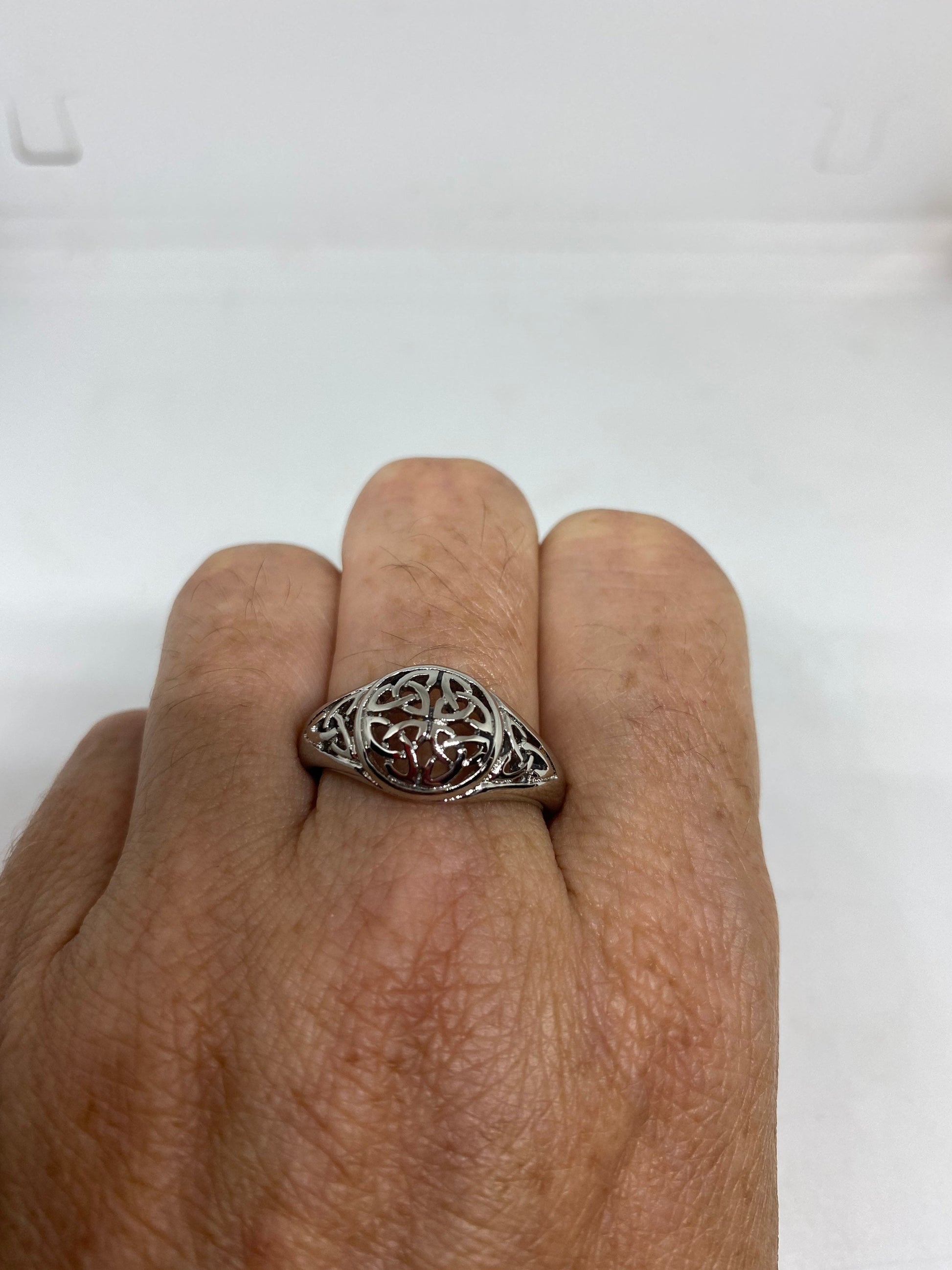 Vintage Celtic Knot stainless steel Band Ring