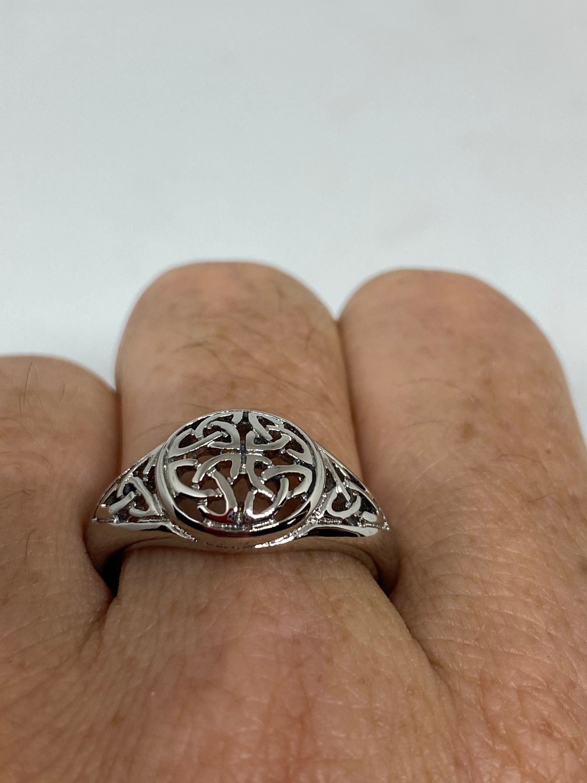 Vintage Celtic Knot stainless steel Band Ring