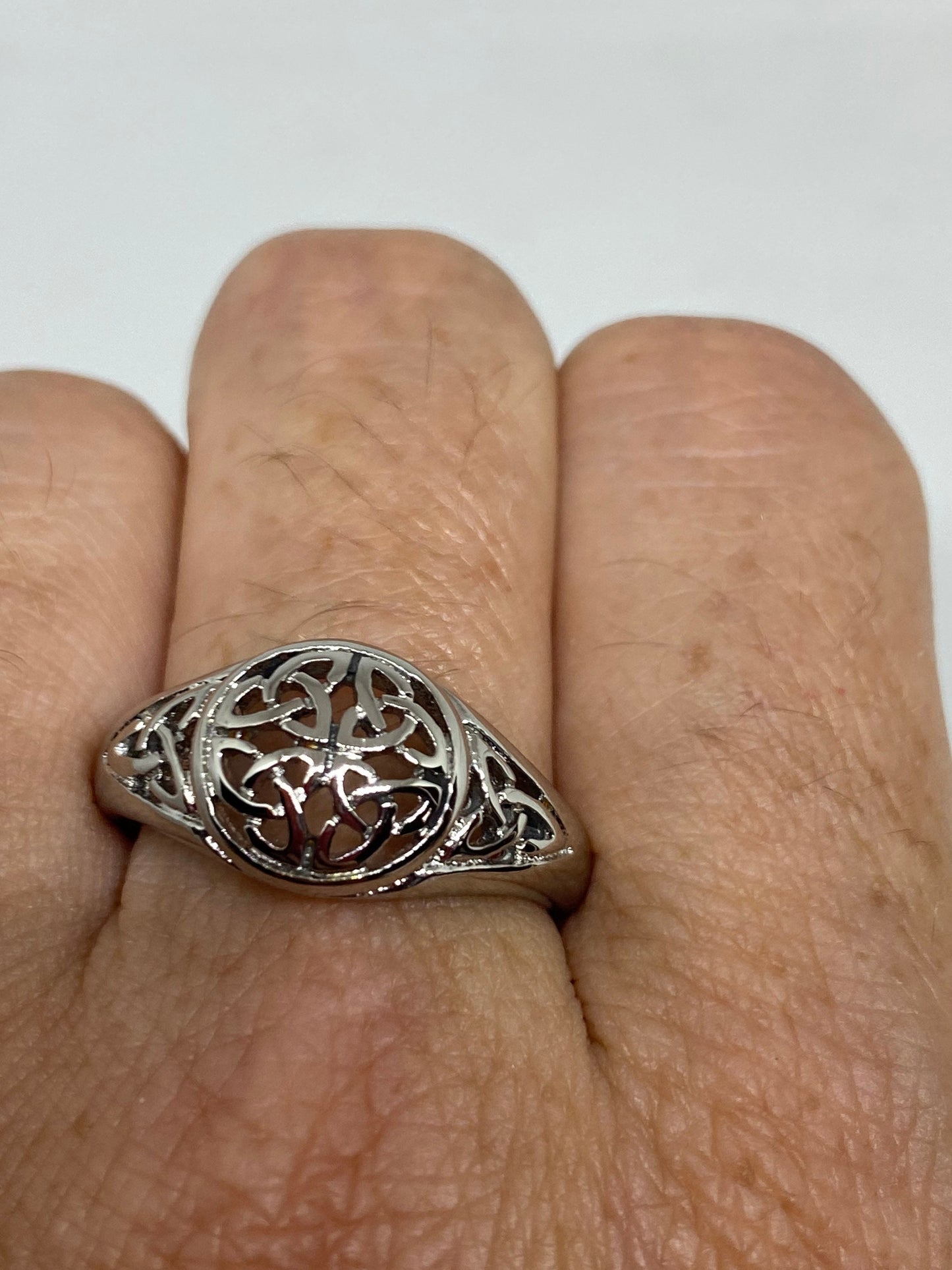 Vintage Celtic Knot stainless steel Band Ring