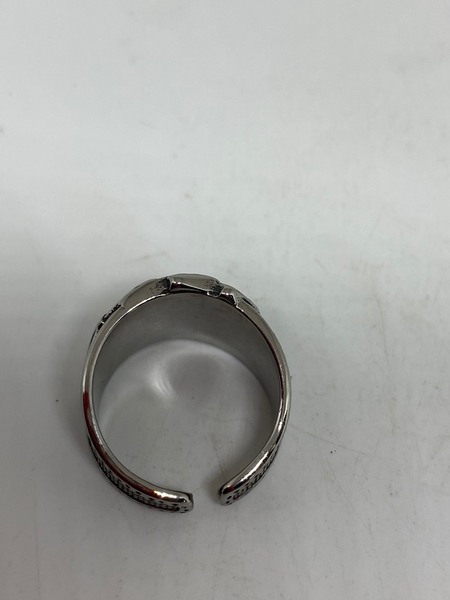 Vintage Diamond Royal Flush Stainless Steel Band Ring