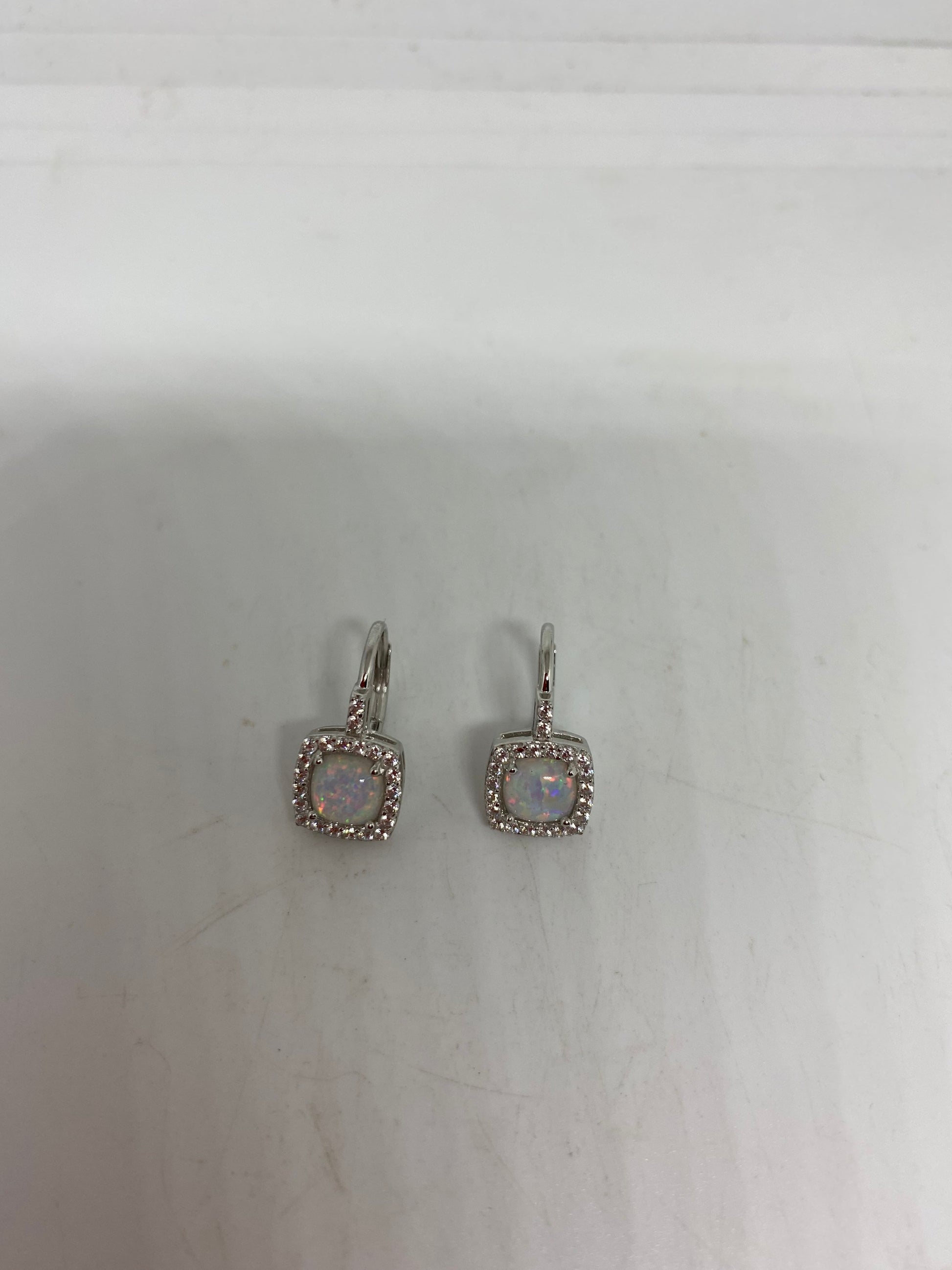 Vintage Opal Earrings 925 Sterling Silver