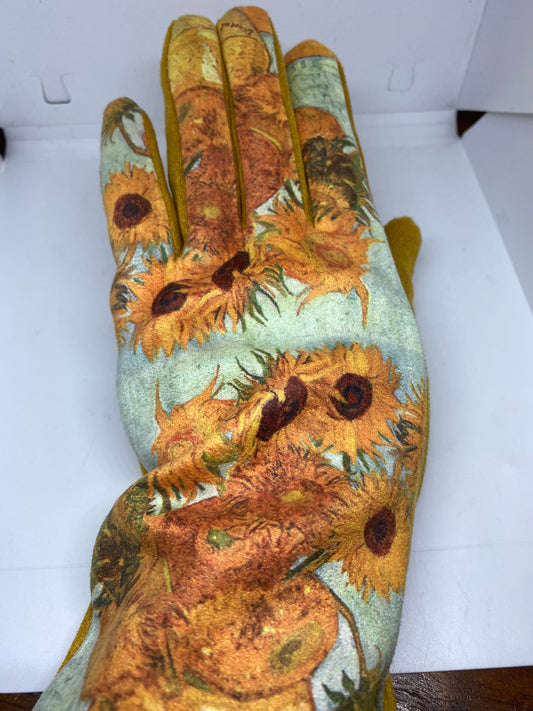 Vintage Style Impressionist Ultraseude Fleece Gloves