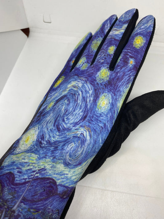 Vintage Style Impressionist Ultraseude Fleece Gloves