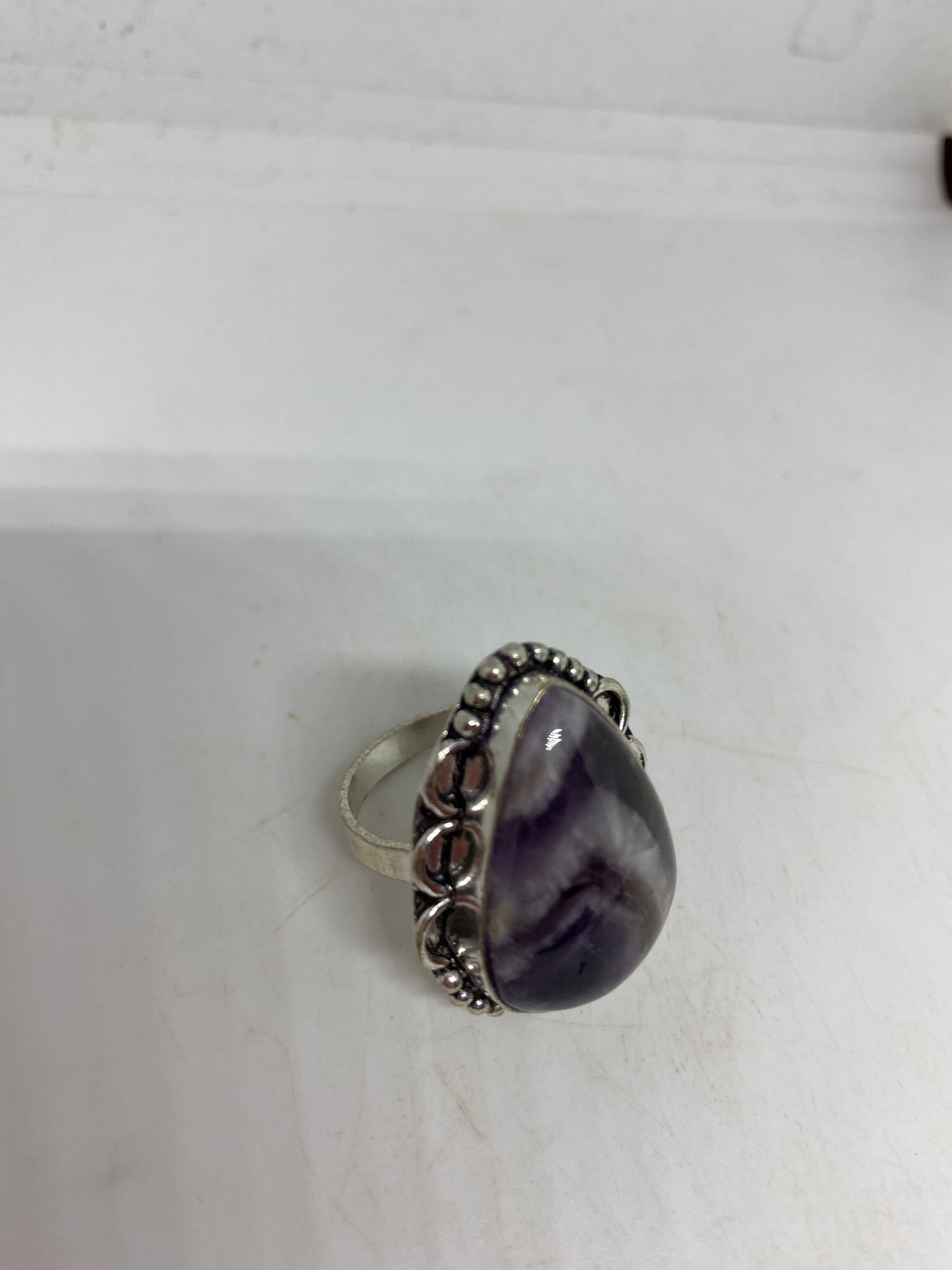 Vintage Genuine Amethyst Ring Size 7.75