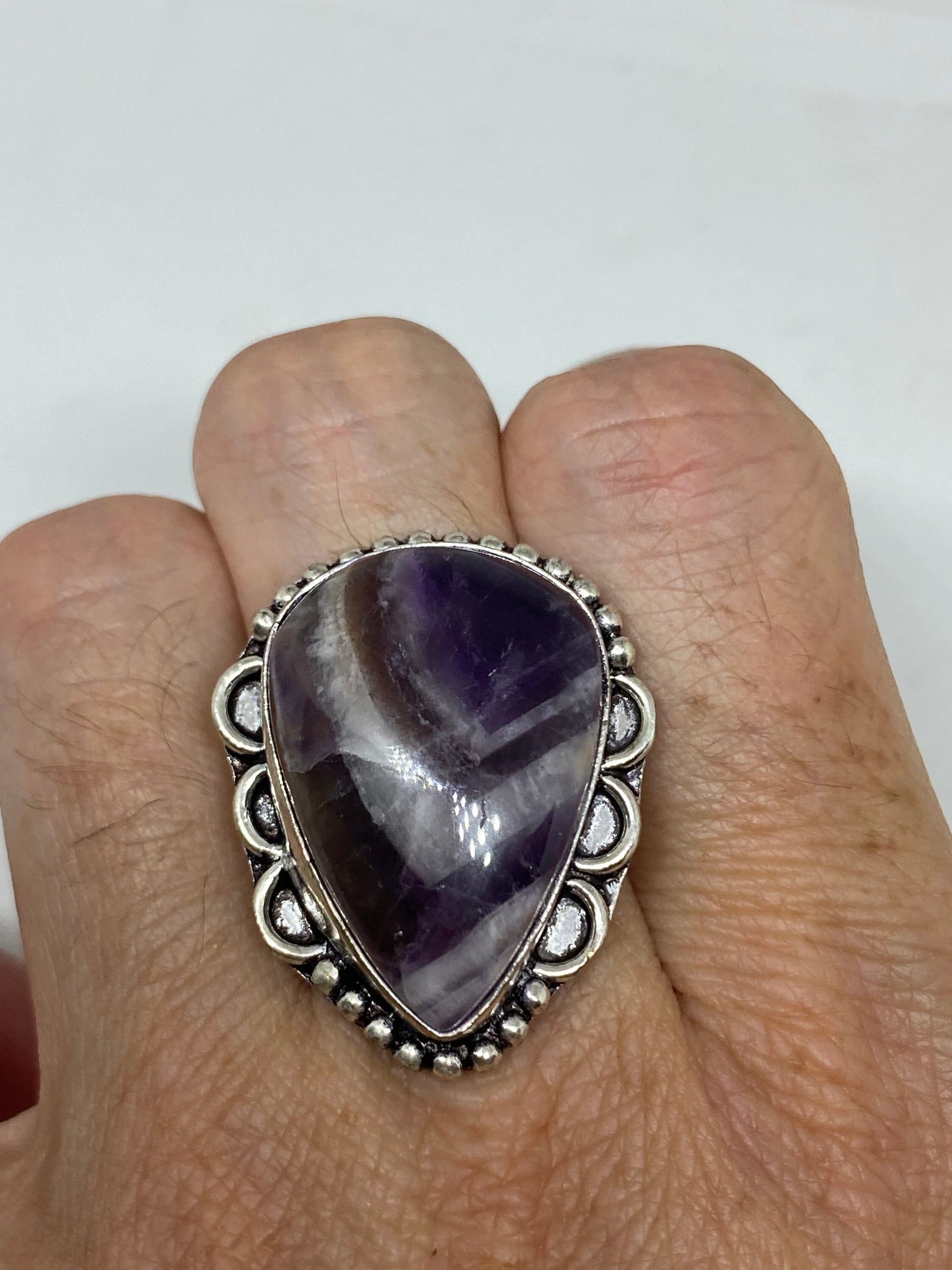 Vintage Genuine Amethyst Ring Size 7.75