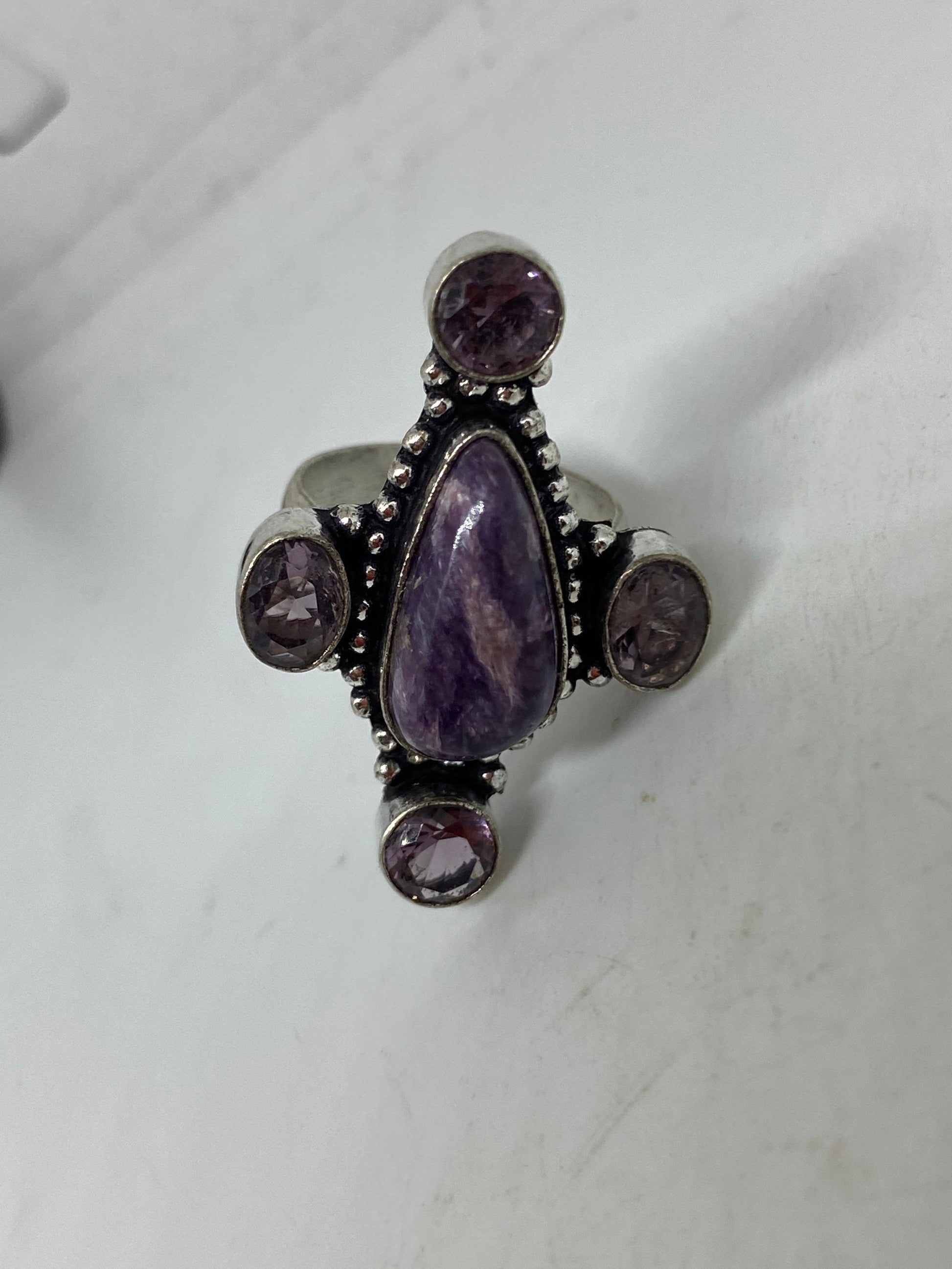 Vintage Genuine Amethyst Ring Size 7