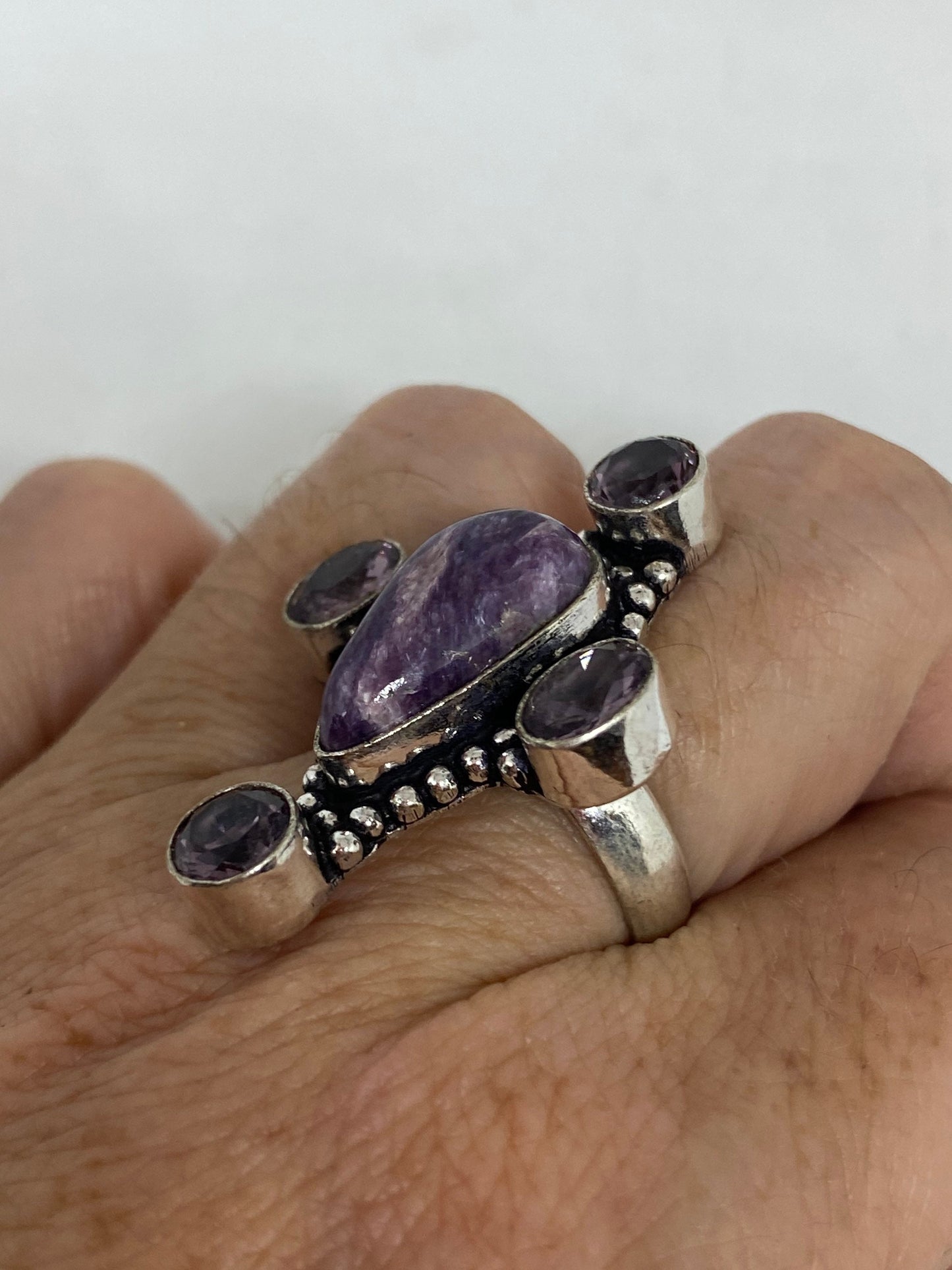 Vintage Genuine Amethyst Ring Size 7