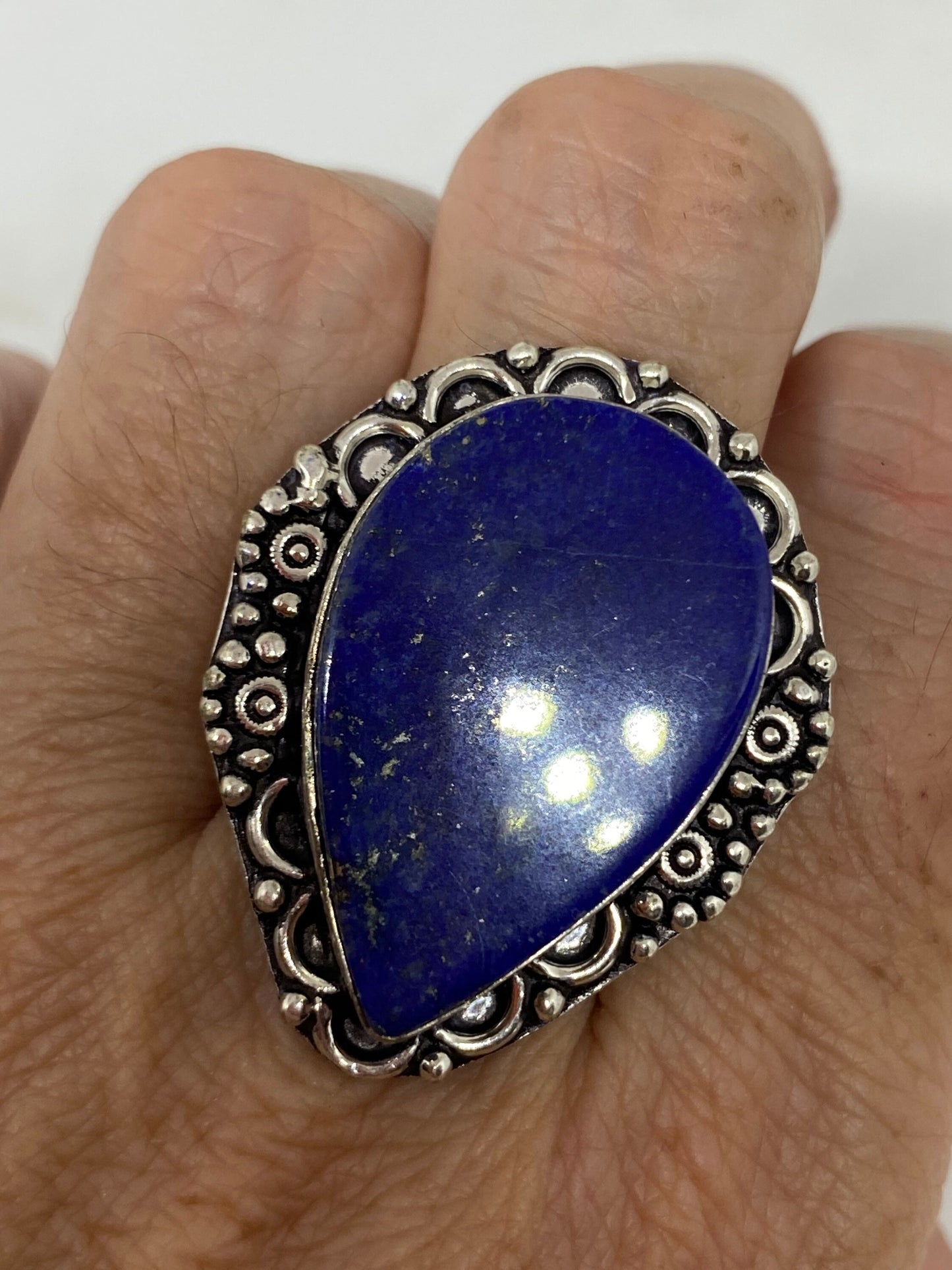 Vintage Blue Genuine Lapis Lazuli Ring